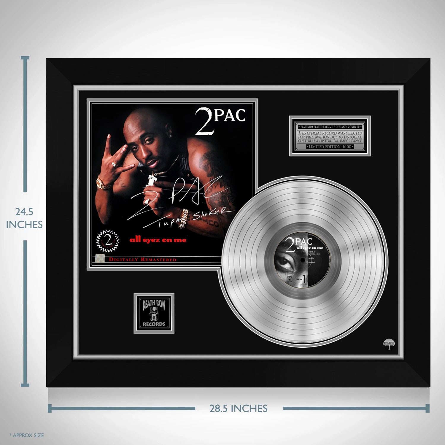2 PAC All Eyez on Me Platinum LP Limited Signature Edition Custom 