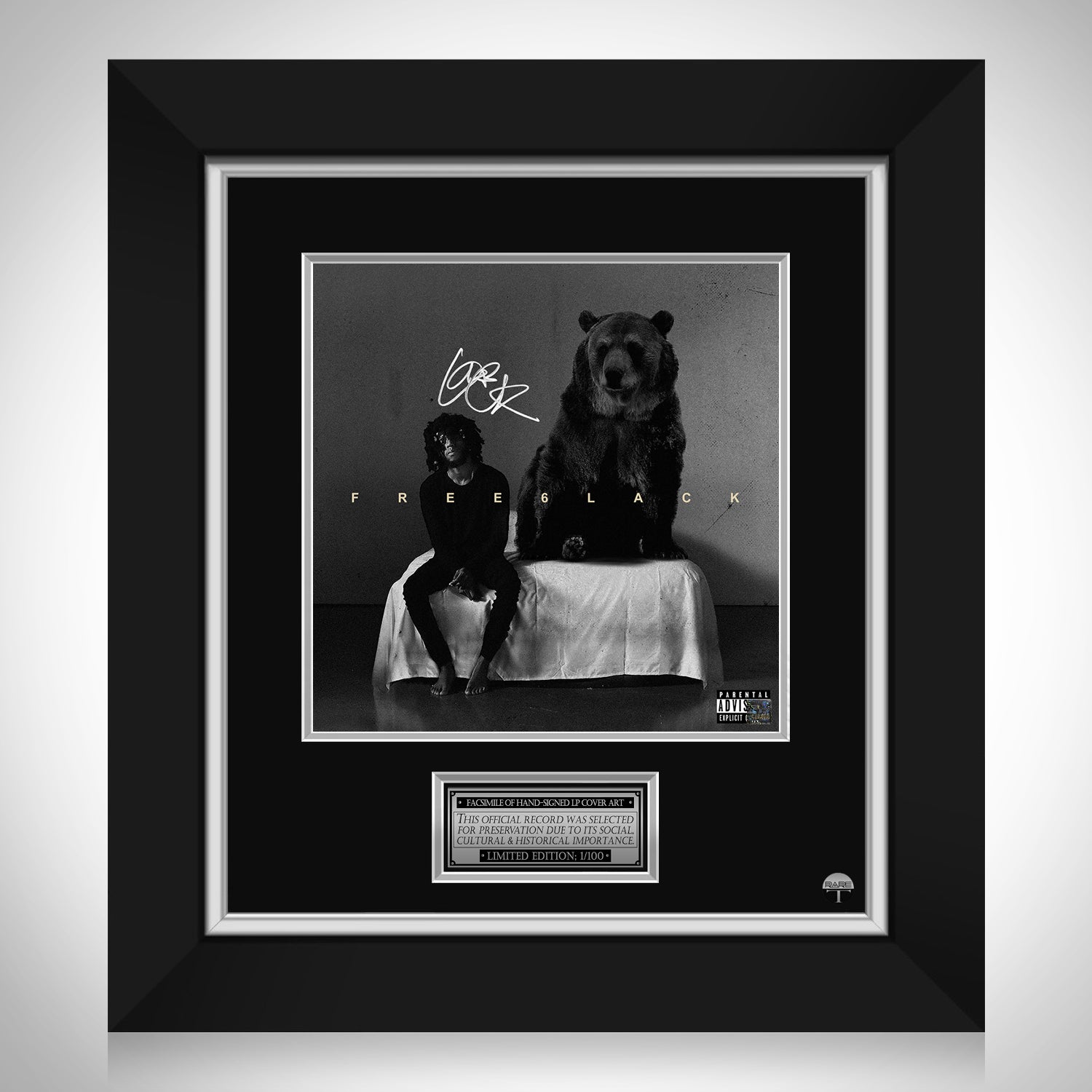 6lack Free 6Lack LP Cover Limited Signature Edition Custom Frame RARET