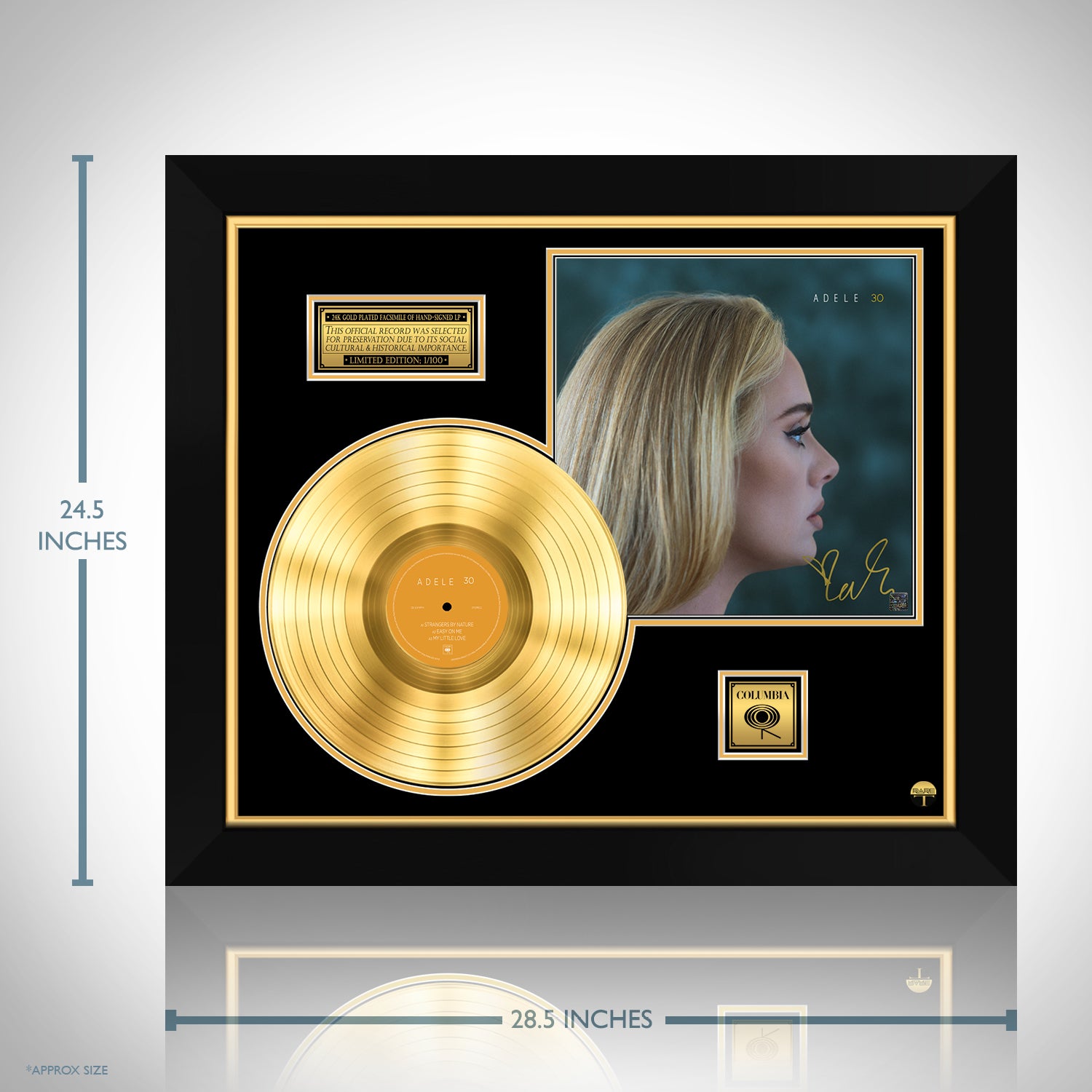 Adele - 30 Gold LP Limited Signature Edition Custom Frame