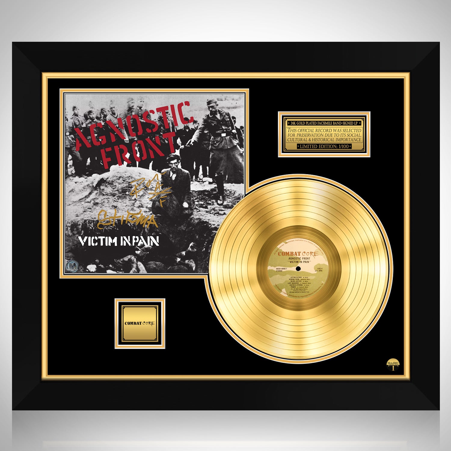 Agnostic Front - Victim in Pain Gold LP Limited Signature