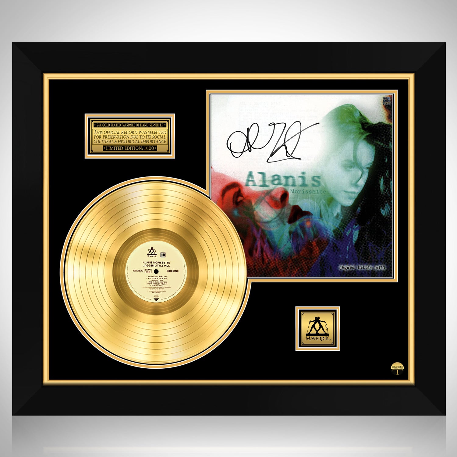 Alanis Morissette Jagged Little Pill Gold LP Limited Signature
