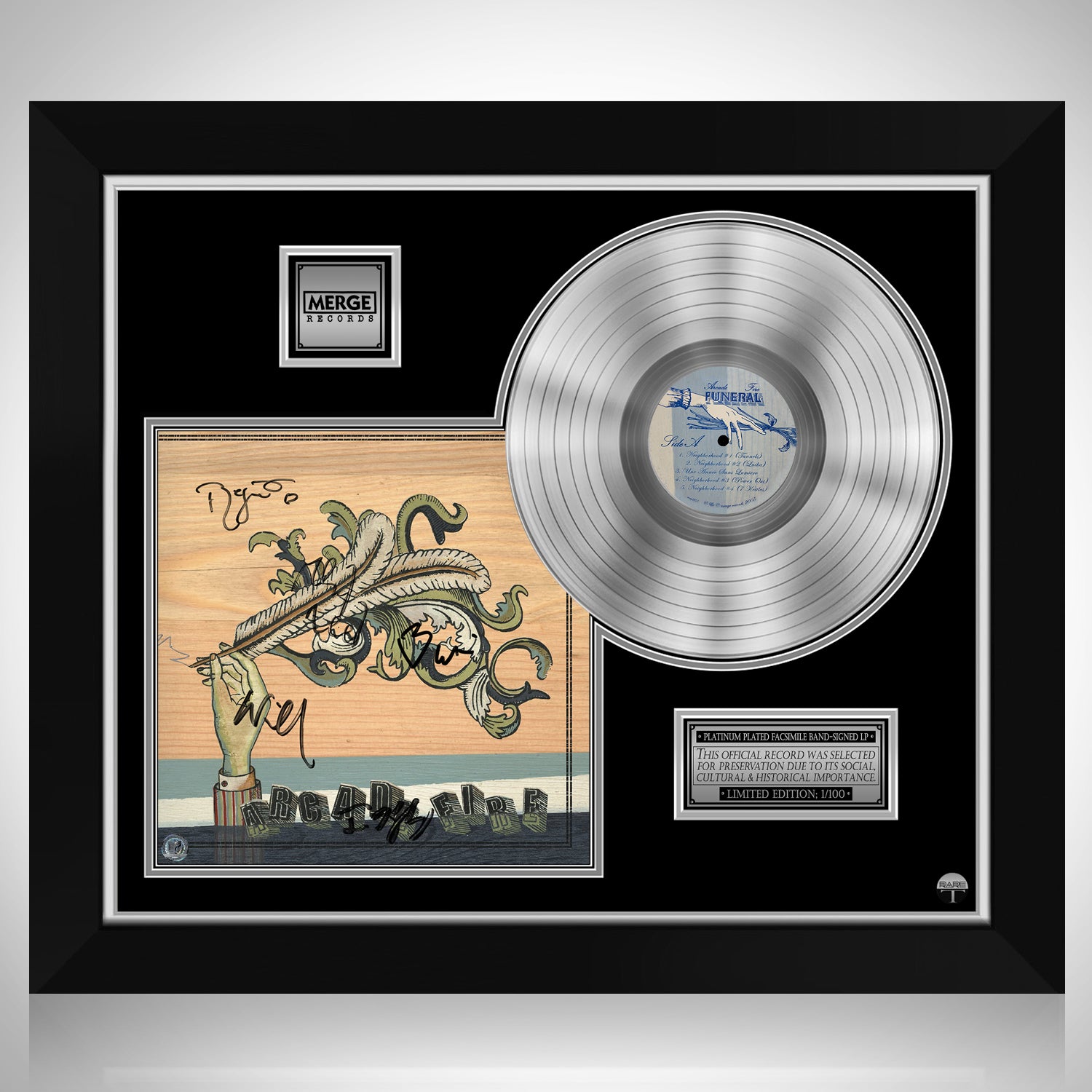 Arcade Fire - Funeral Platinum LP Limited Signature Edition Custom