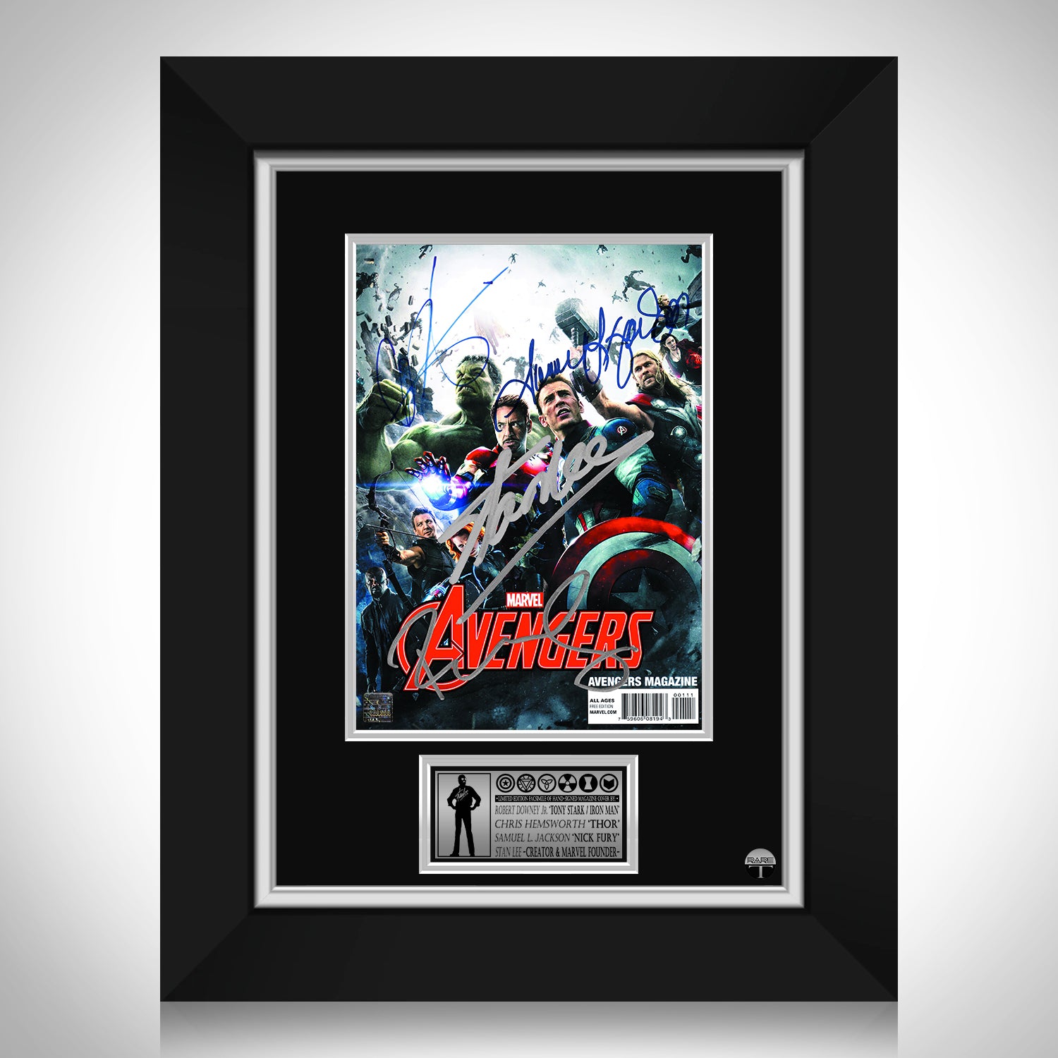 Avengers Magazine Photo Limited Signature Edition Custom Frame | RARE-T