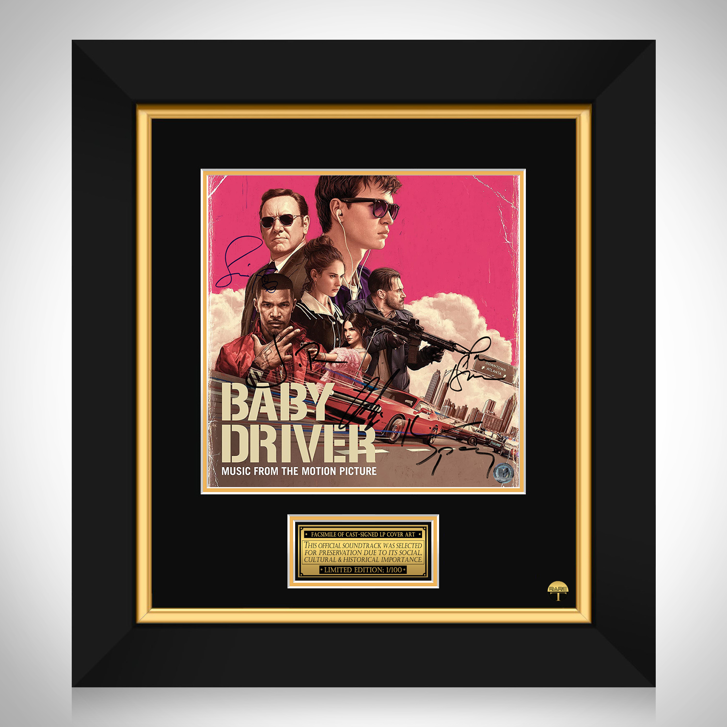 Baby Driver Soundtrack LP Cover Limited Signature Edition Custom Frame ...