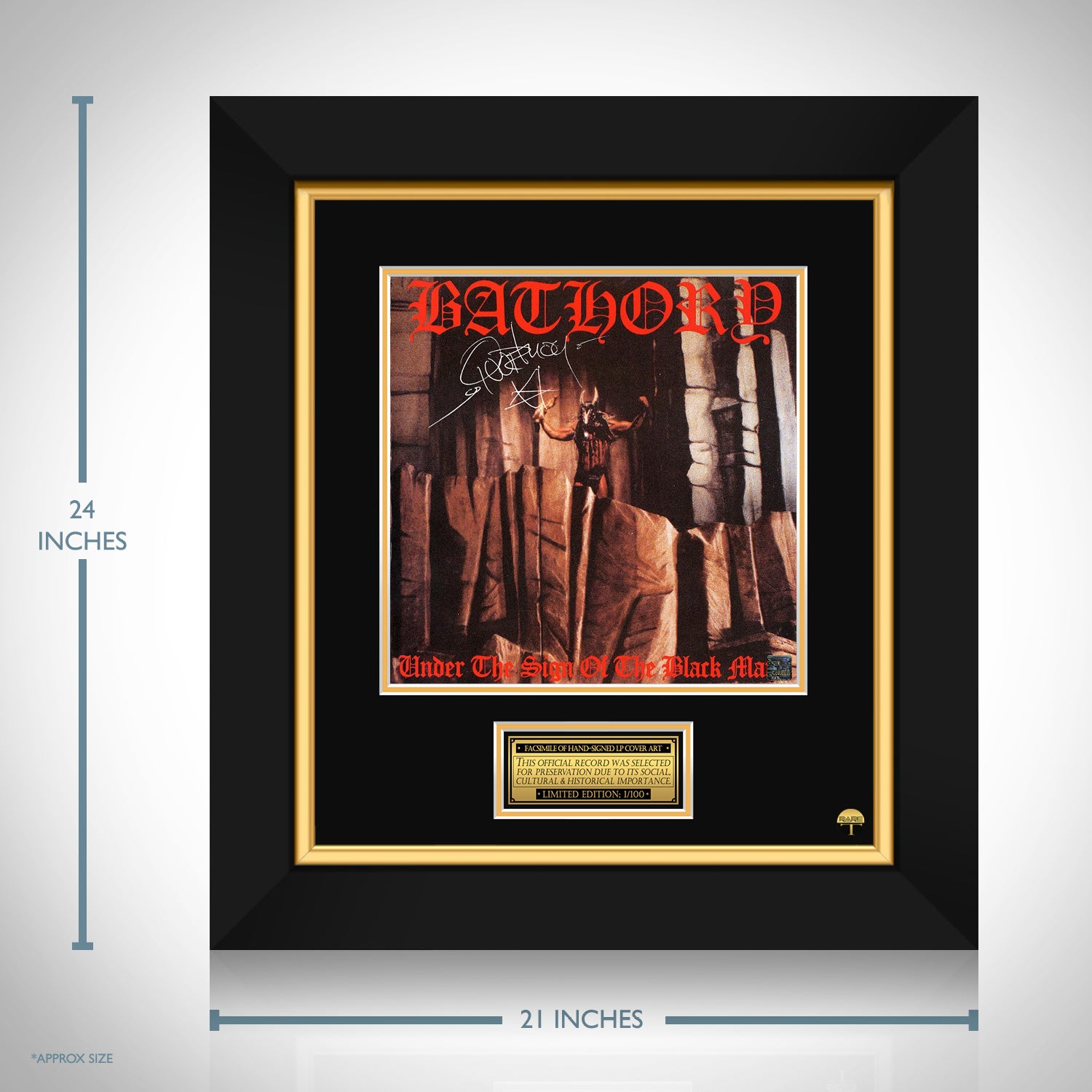 Bathory - Under The Sign Of The Black Mark LP Cover Limited Signature  Edition Custom Frame | RARE-T