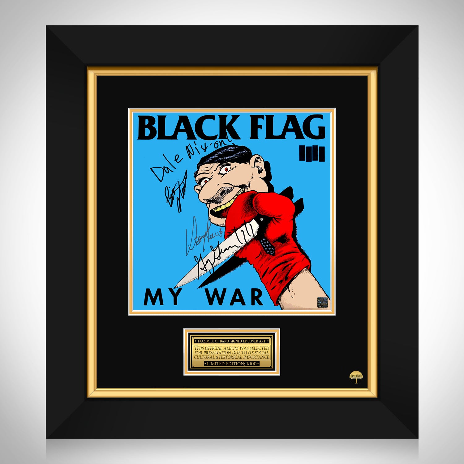 Black Flag - My War LP Cover Limited Signature Edition Custom Frame | RARE-T