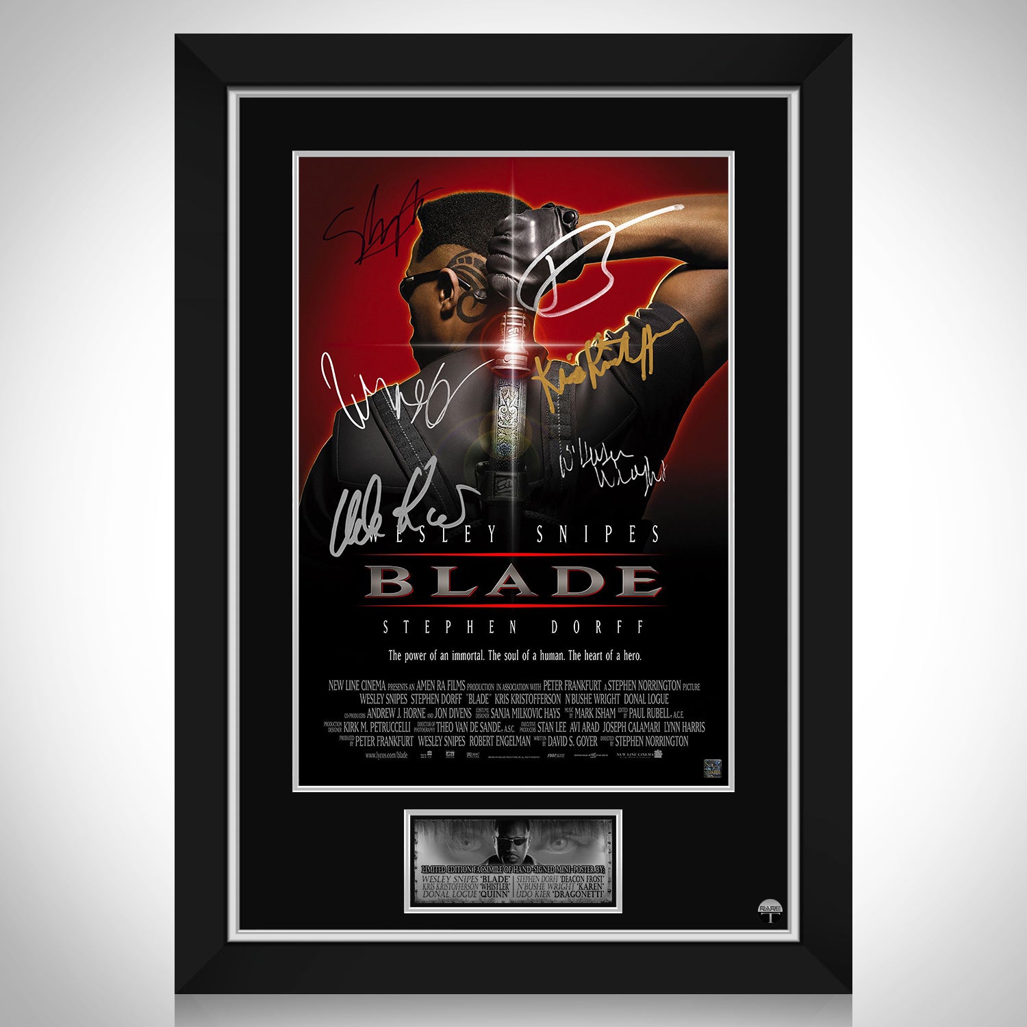 Blade Mini Poster Limited Signature Edition Custom Frame | RARE-T