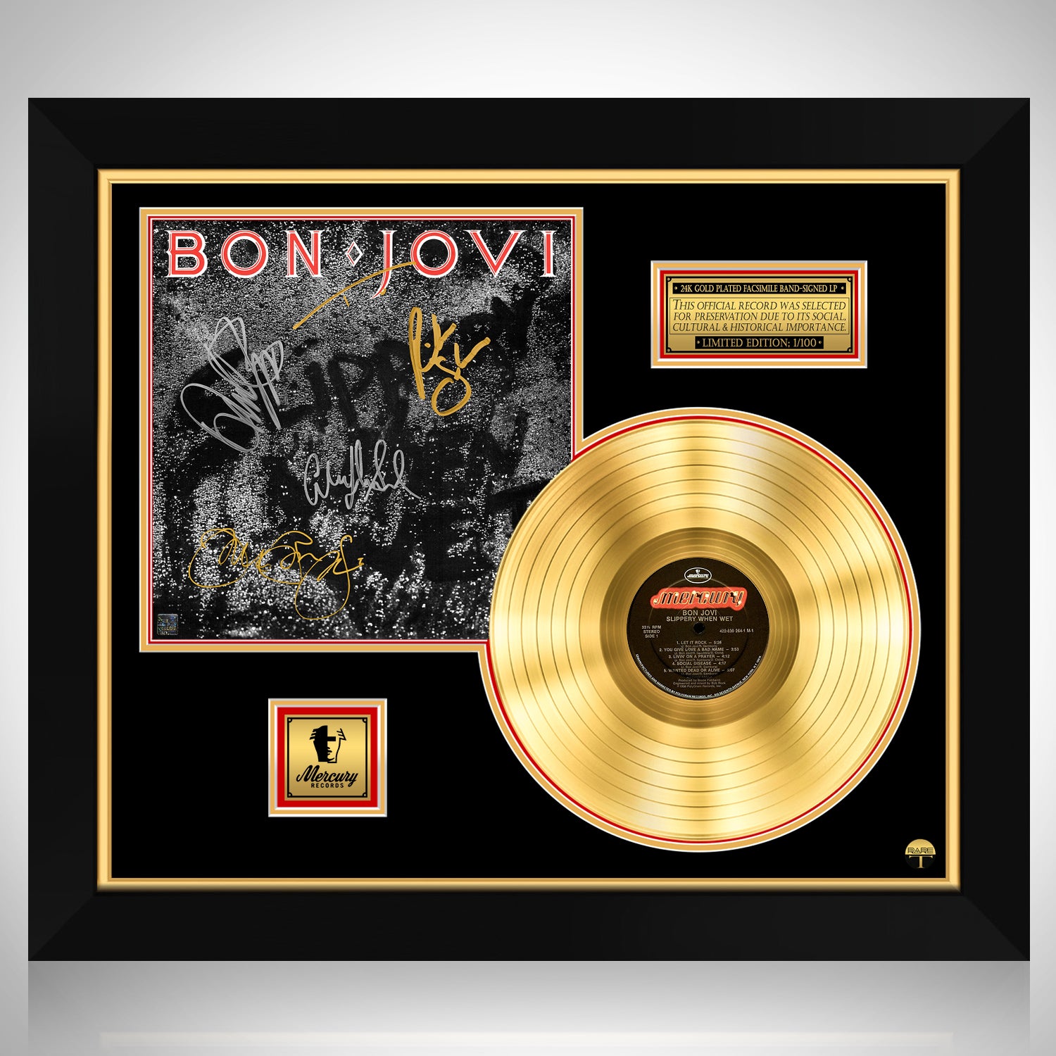 Ready To Ship! - Bon Jovi Slippery When Wet Gold LP Limited Signature ...