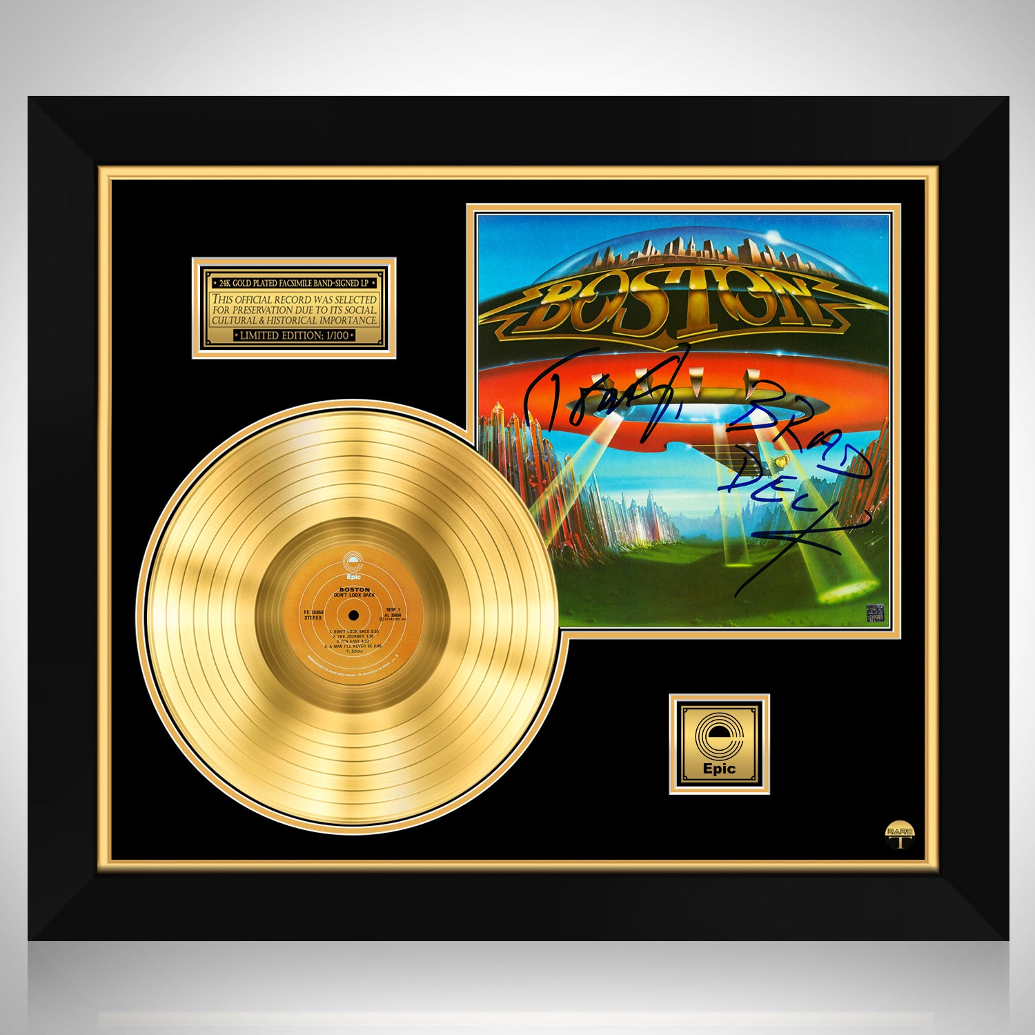 Boston Don't Look Back Gold LP Limited Signature Edition Custom