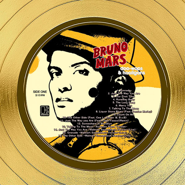 Bruno Mars Doo-Wops & Hooligans Gold LP Limited Signature Edition