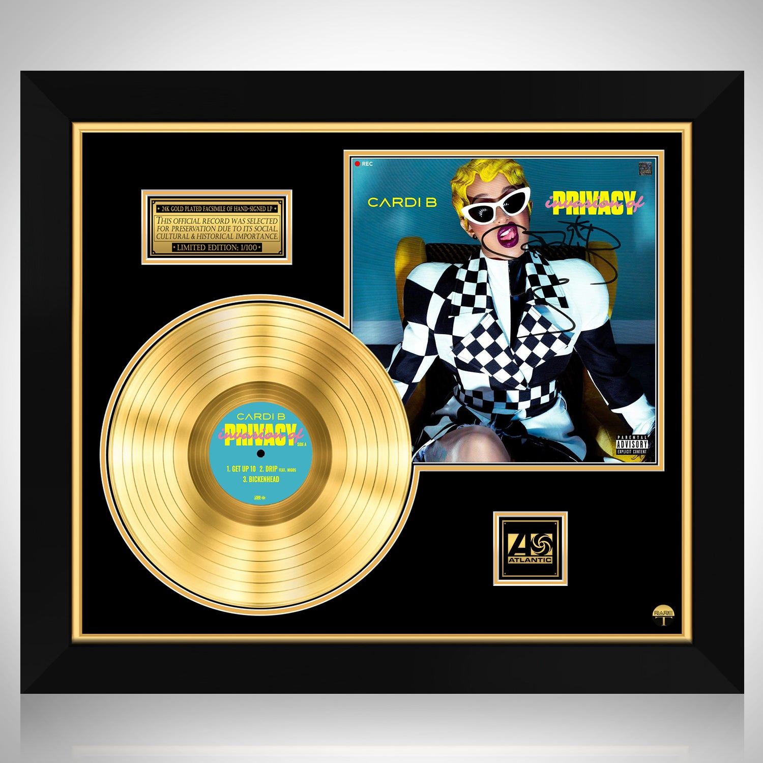 Cardi B - Invasion Of Privacy Gold LP Limited Signature Edition Custom ...