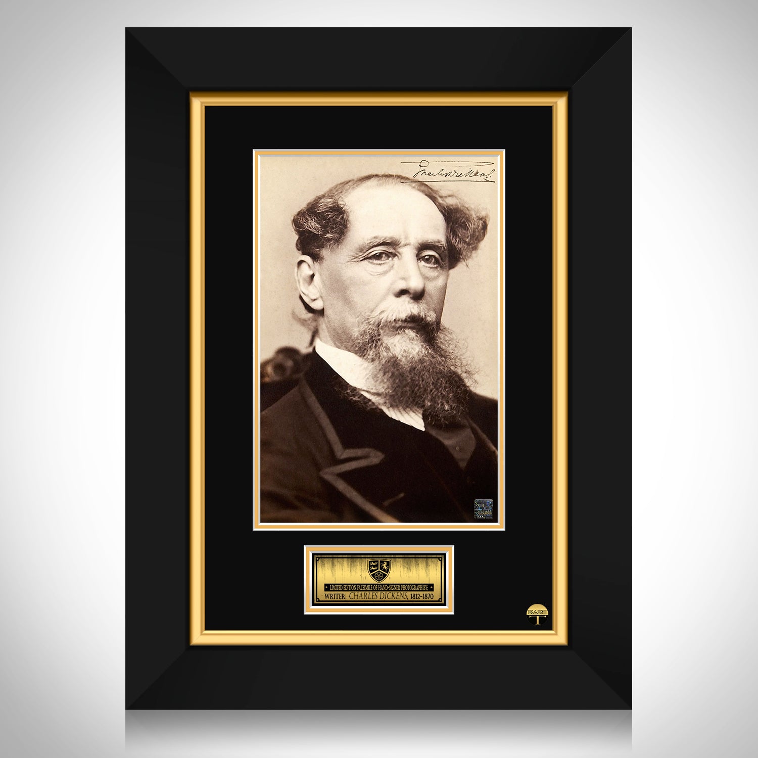 Charles Dickens Limited Signature Edition Photo Custom Frame RARE T