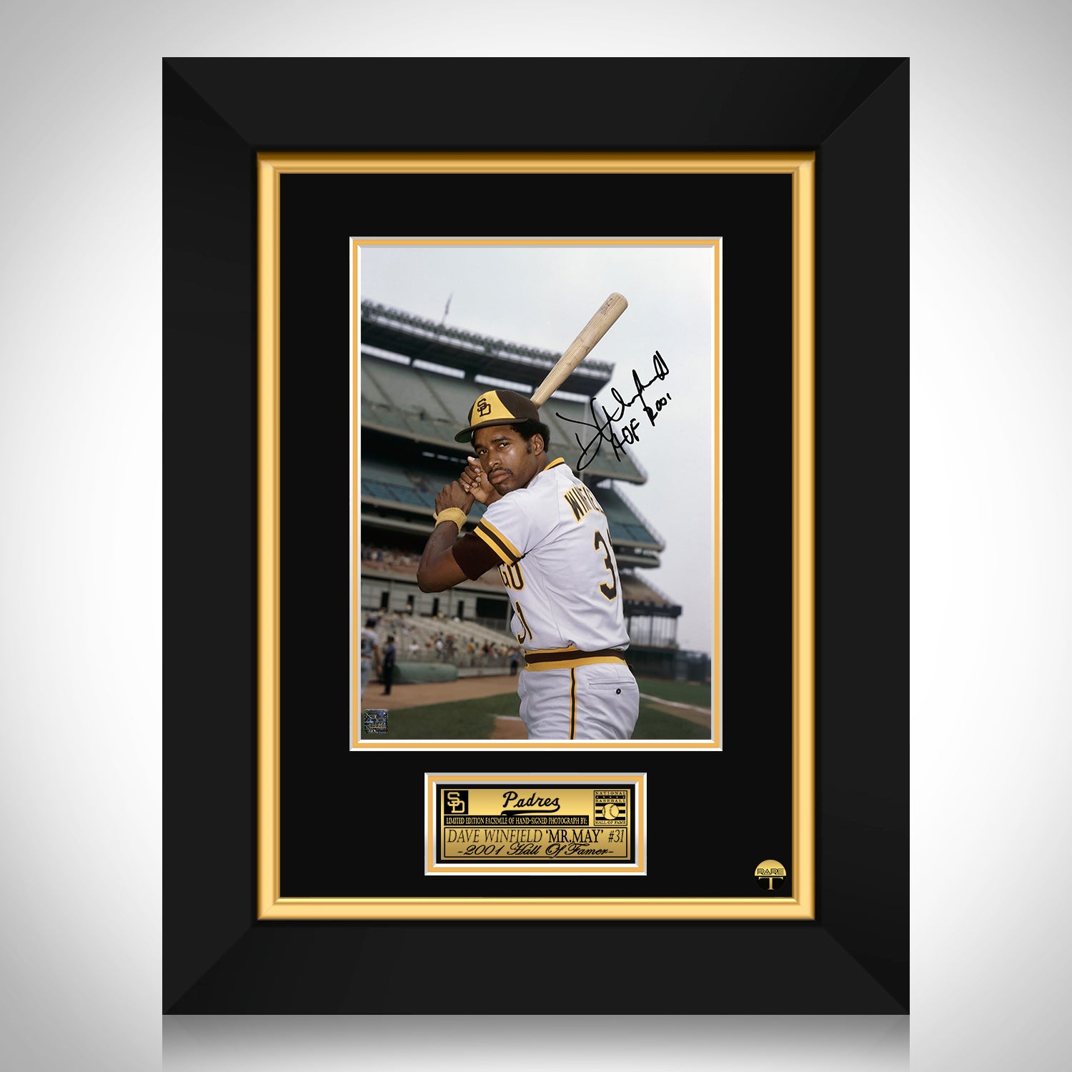 Dave Winfield Signed San Diego Padres 31x 35 Custom Framed