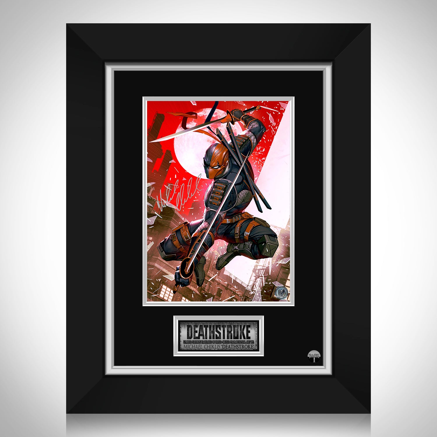 Deathstroke Promotional Art Limited Signature Edition Custom Frame | RARE-T