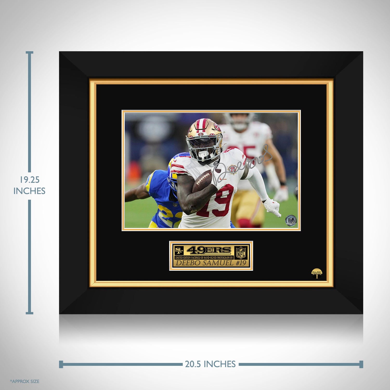 Framed Deebo Samuel Facsimile Laser Engraved Signature Auto San Francisco  49ers 15x16 Football Photo - Hall of Fame Sports Memorabilia