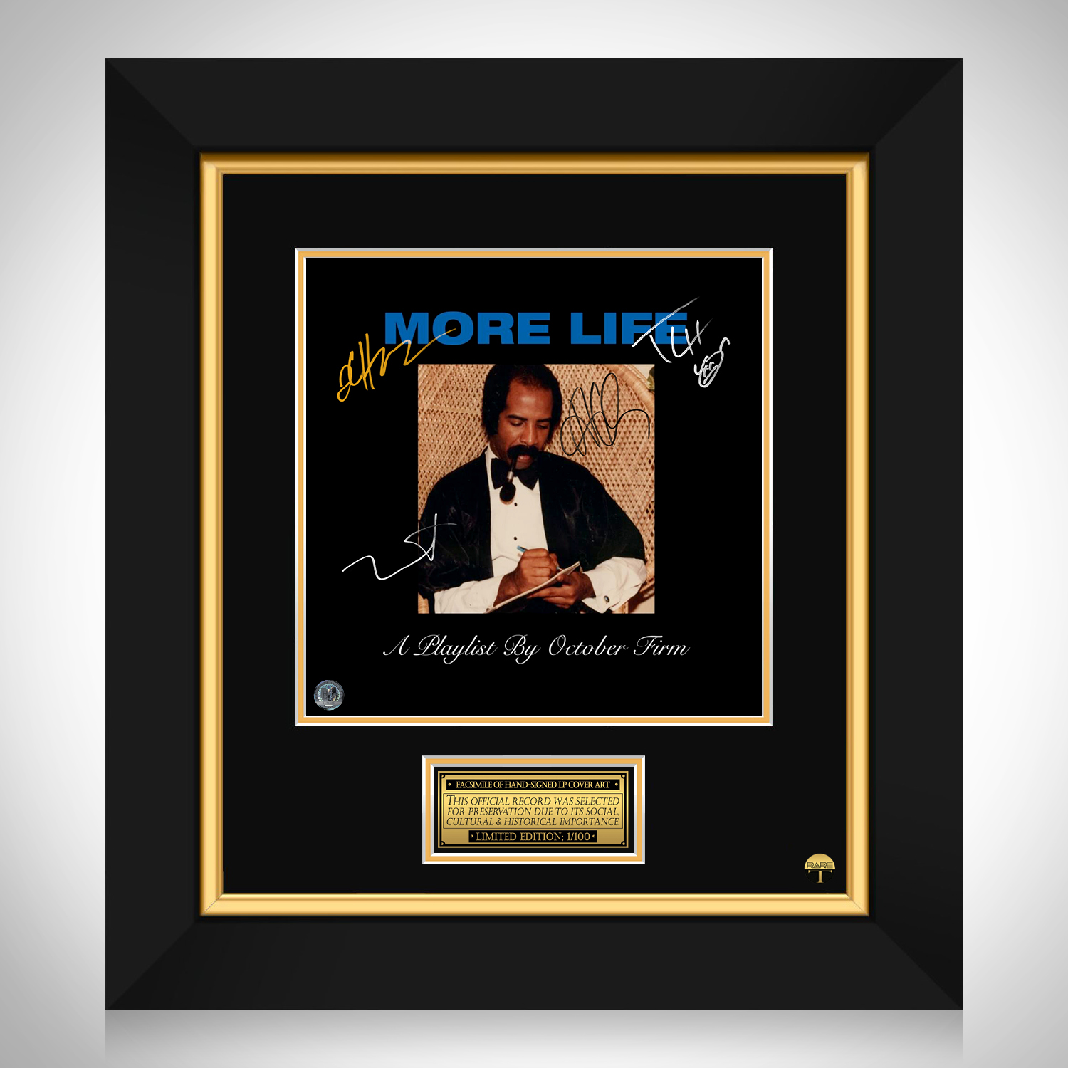 Drake - More Life LP Cover Limited Signature Edition Custom Frame | RARE-T