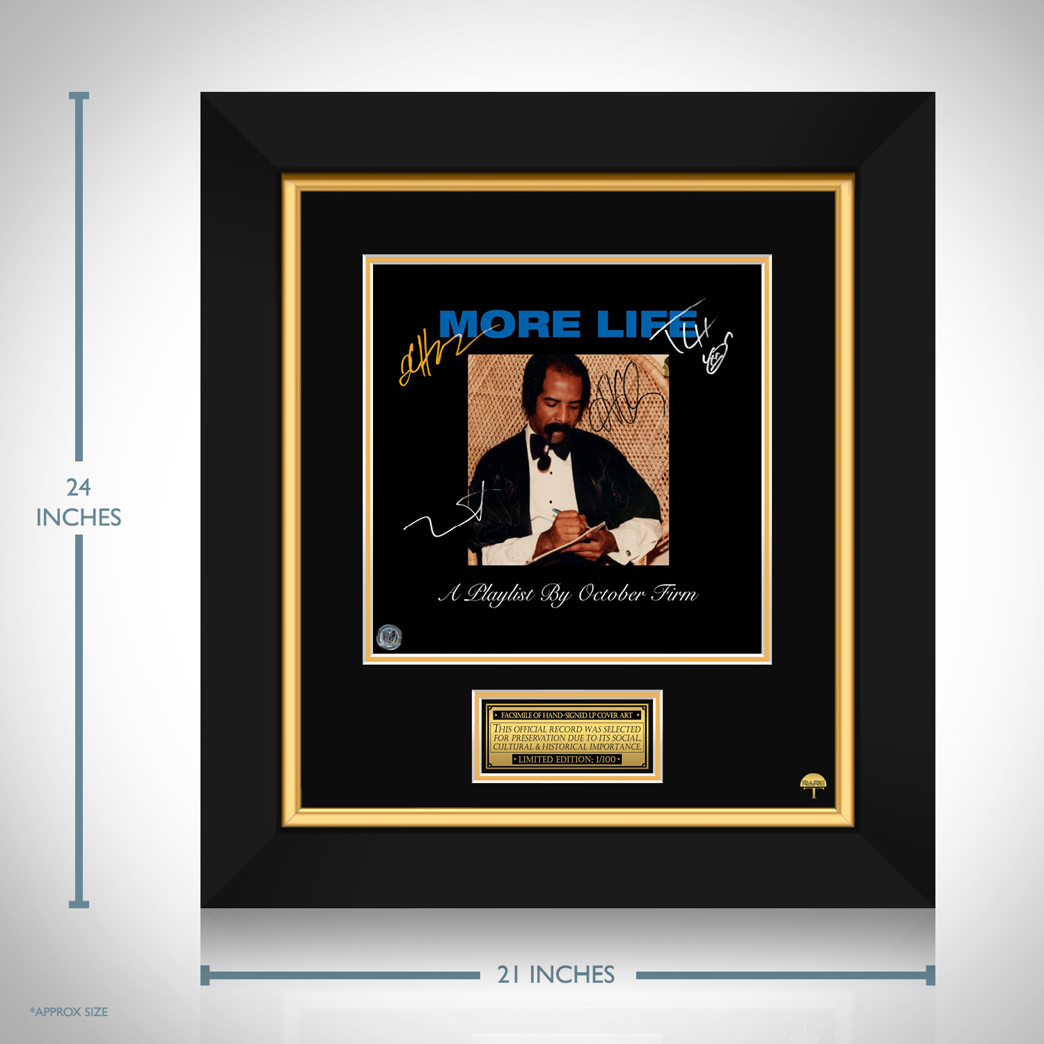 Drake - More Life LP Cover Limited Signature Edition Custom Frame | RARE-T