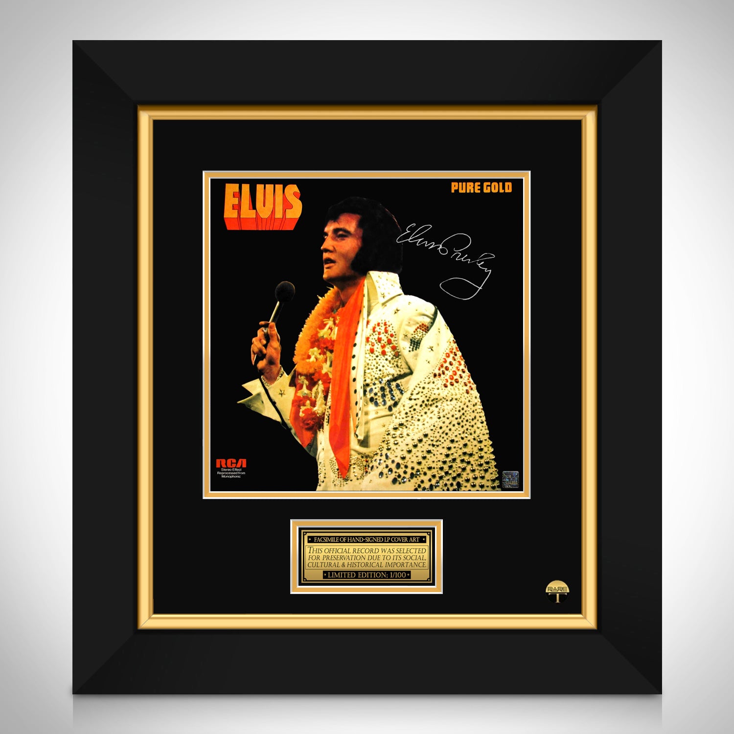 Elvis Presley - Pure Gold LP Cover Limited Signature Edition Custom ...