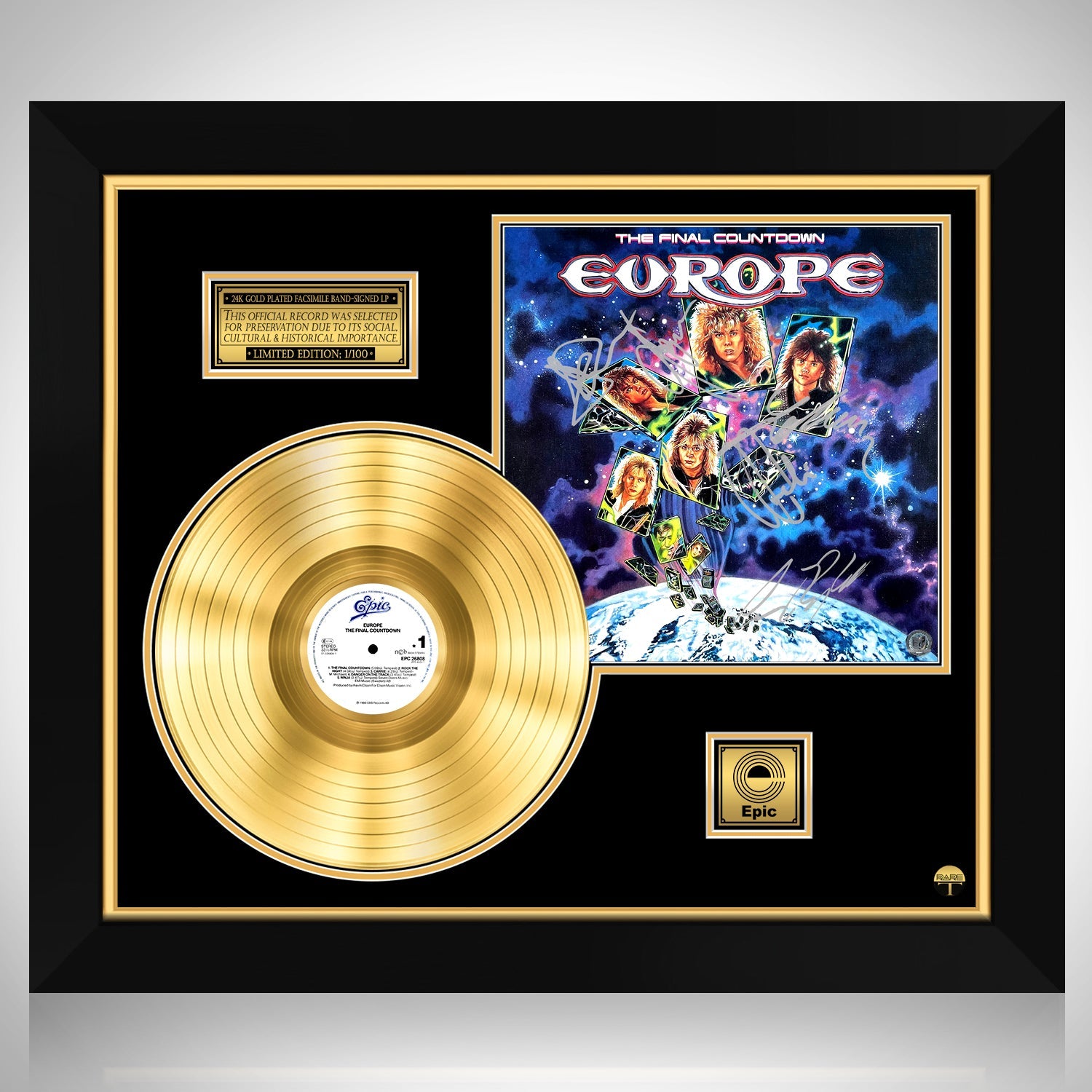 Europe - The Final Countdown Gold LP Limited Signature Edition 