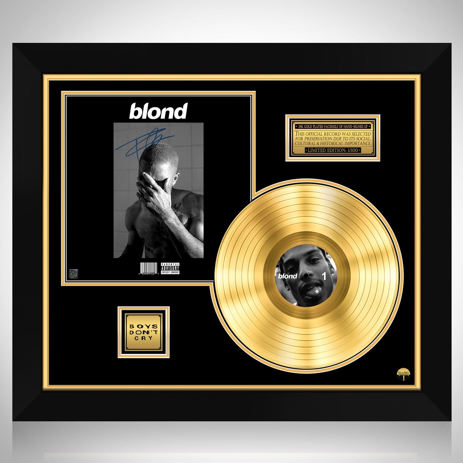 Frank Ocean - Blond Gold LP Limited Signature Edition Custom Frame
