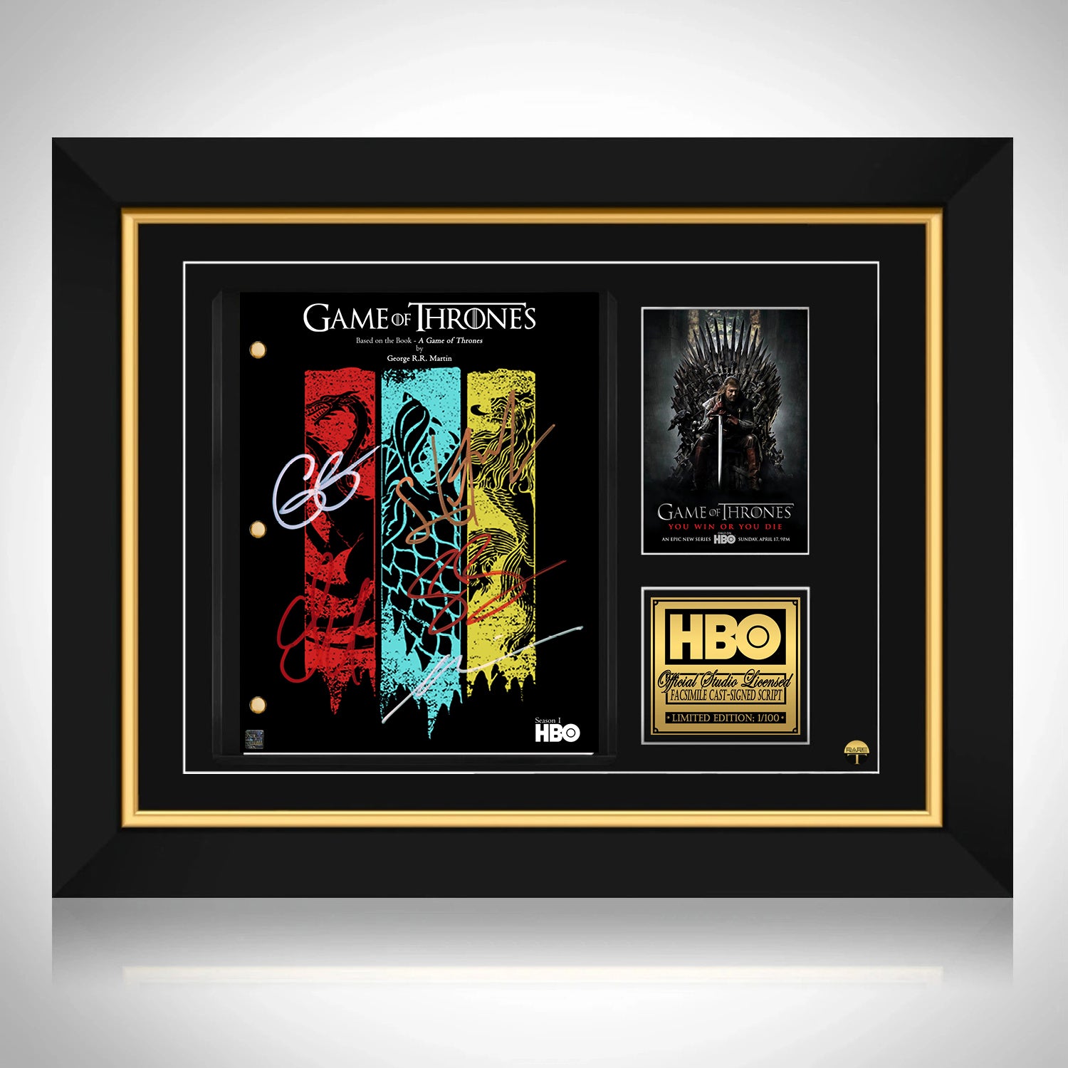 Game Of Thrones Script Limited Signature Edition Custom Frame | RARE-T