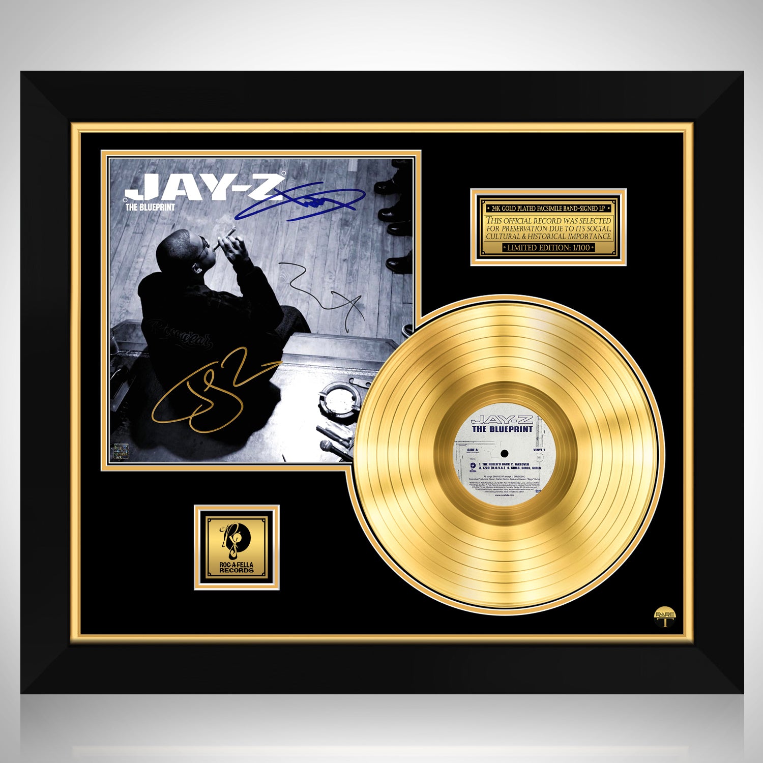 Jay-Z The Blueprint Gold LP Limited Signature Edition Black Custom 