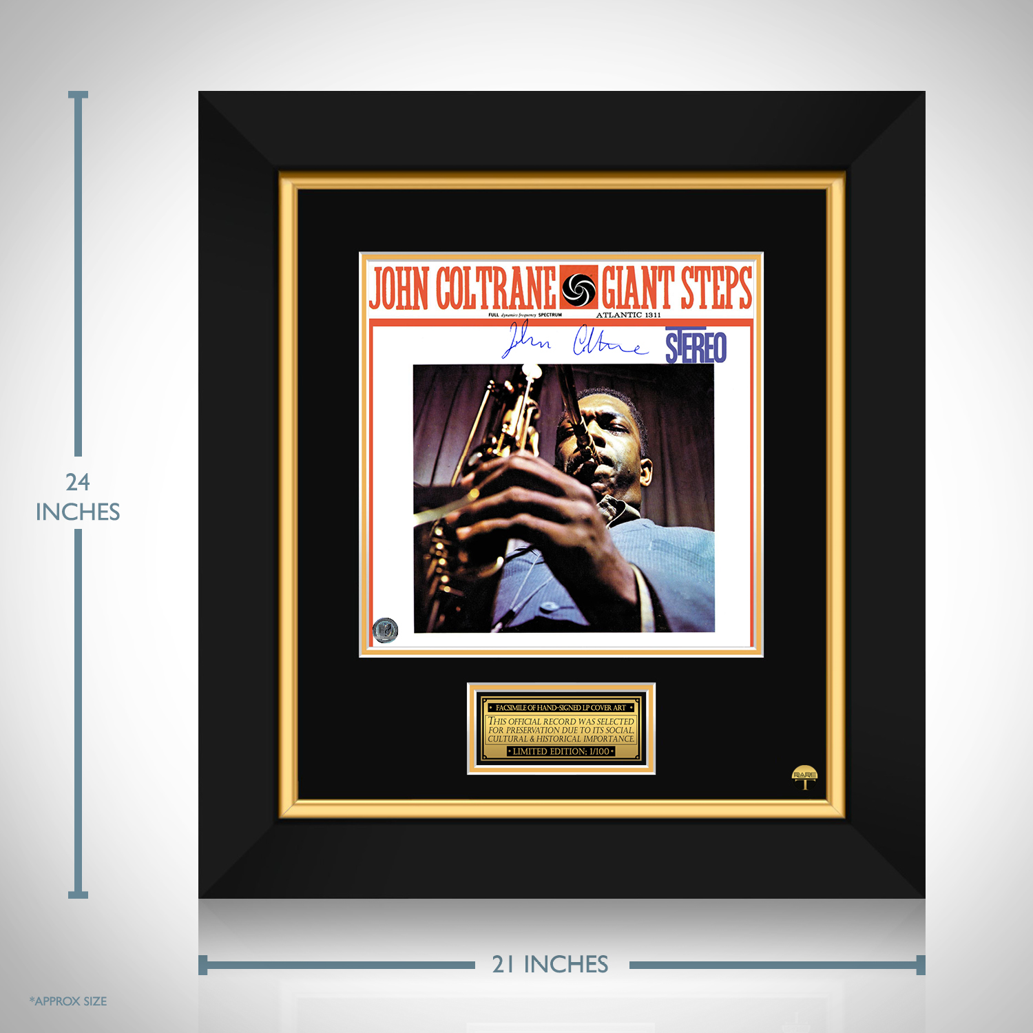 John Coltrane - Giant Steps LP Cover Limited Signature Edition Custom Frame  | RARE-T