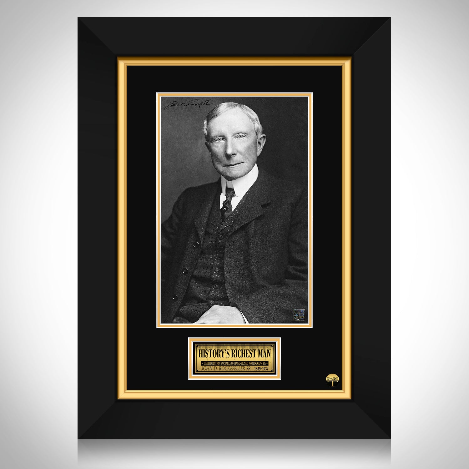 John D. Rockefeller, Sr., half-length portrait, seated, 1918
