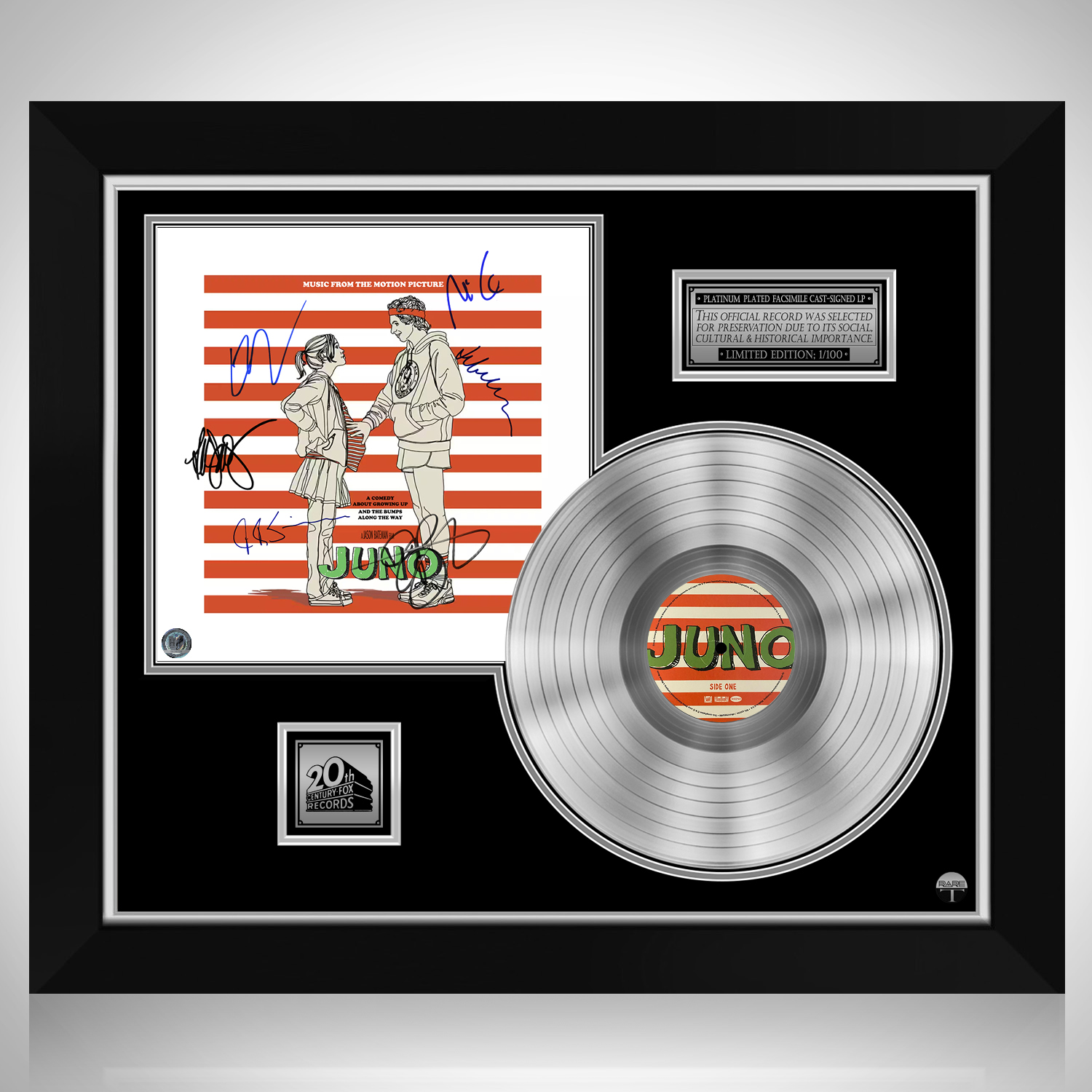 Juno Soundtrack Platinum LP Limited Signature Edition Custom Frame | RARE-T