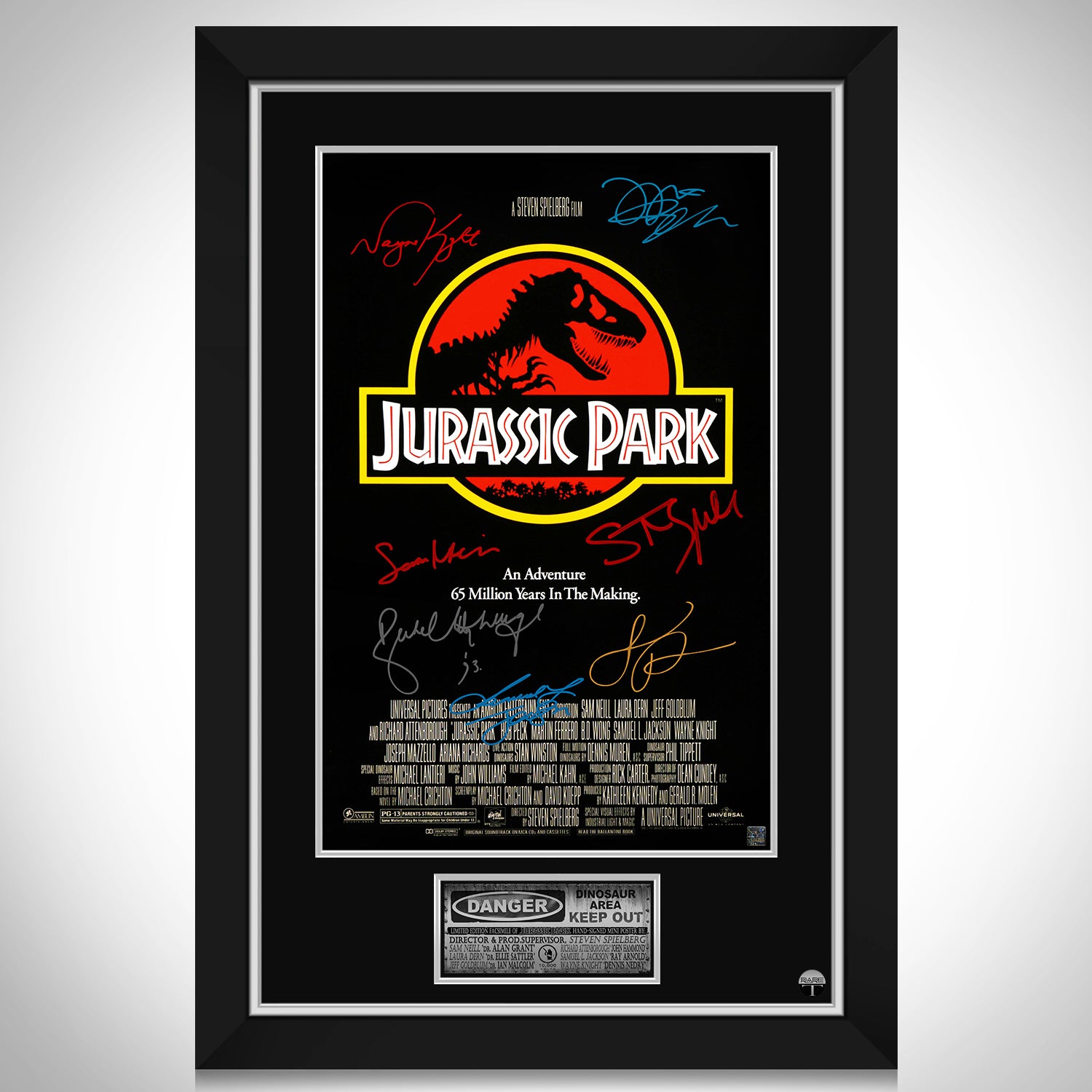 Jurassic Park Movie Mini Poster Limited Signature Edition Custom Frame ...