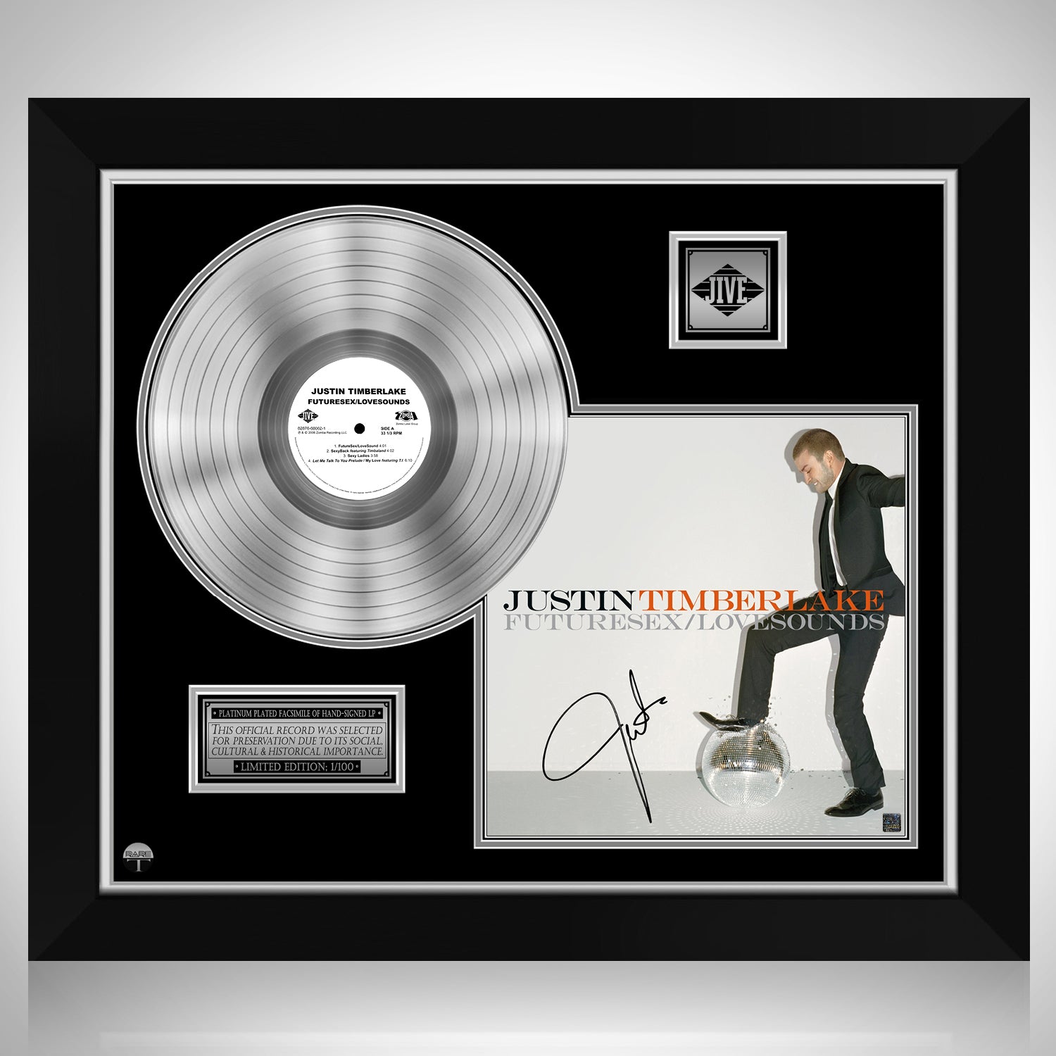 Justin Timberlake - Future Sex Love Sounds Platinum LP Limited Signature  Edition Custom Frame | RARE-T