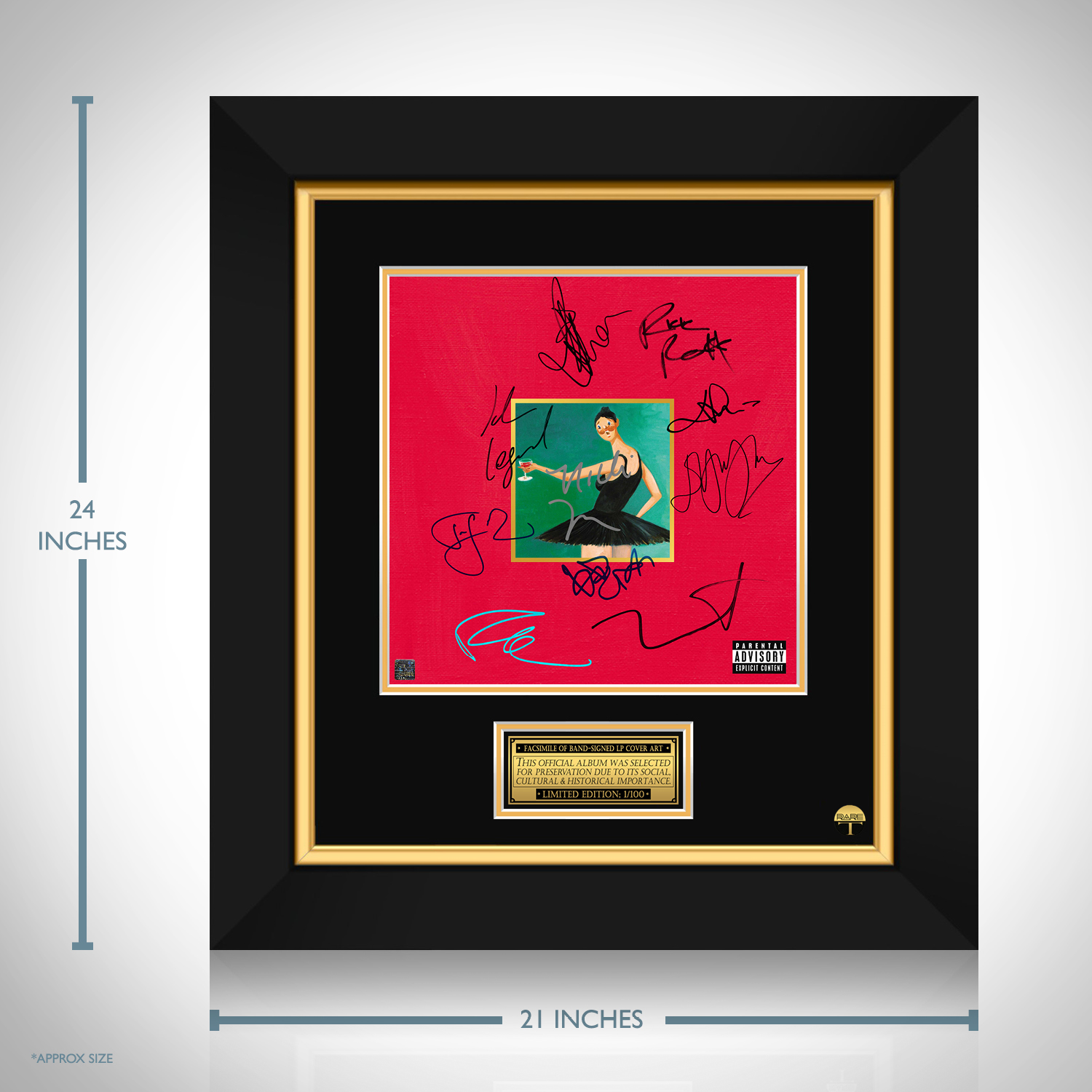 Kanye West - Dark Twisted Fantasy LP Cover Limited Signature 