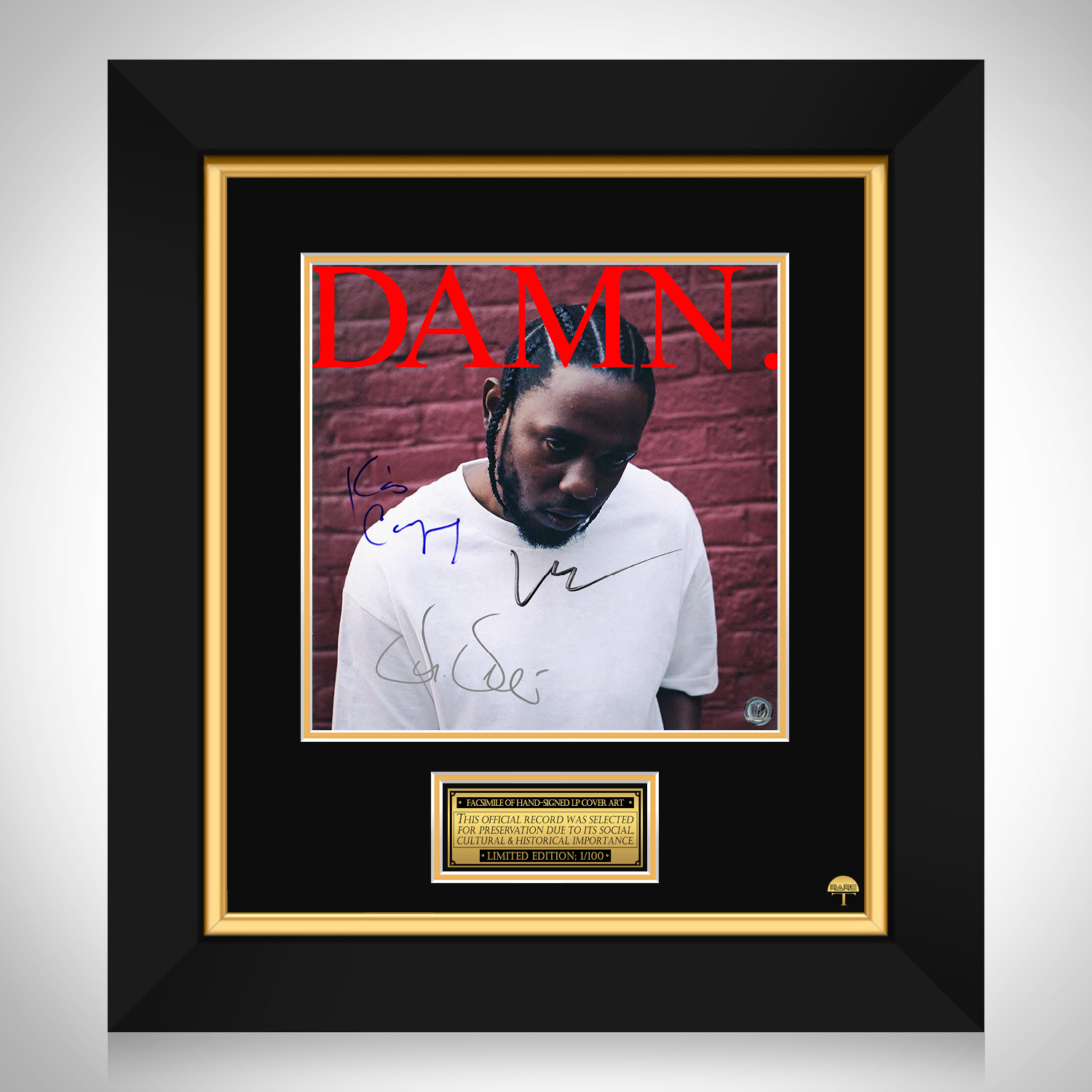 Kendrick Lamar - Damn LP Cover Limited Signature Edition Custom 