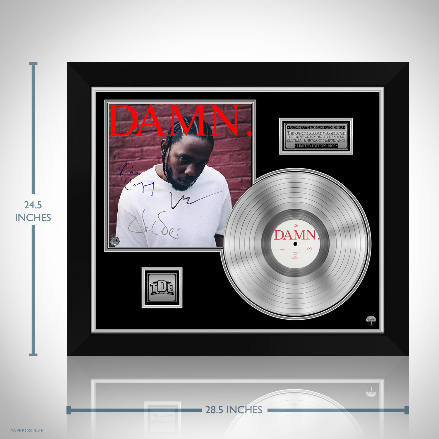 Kendrick Lamar - Damn Platinum LP Limited Signature Edition Custom 