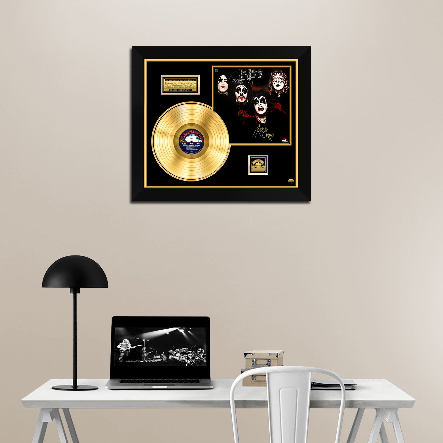 Kiss Rock and Roll Over Framed Gold Record