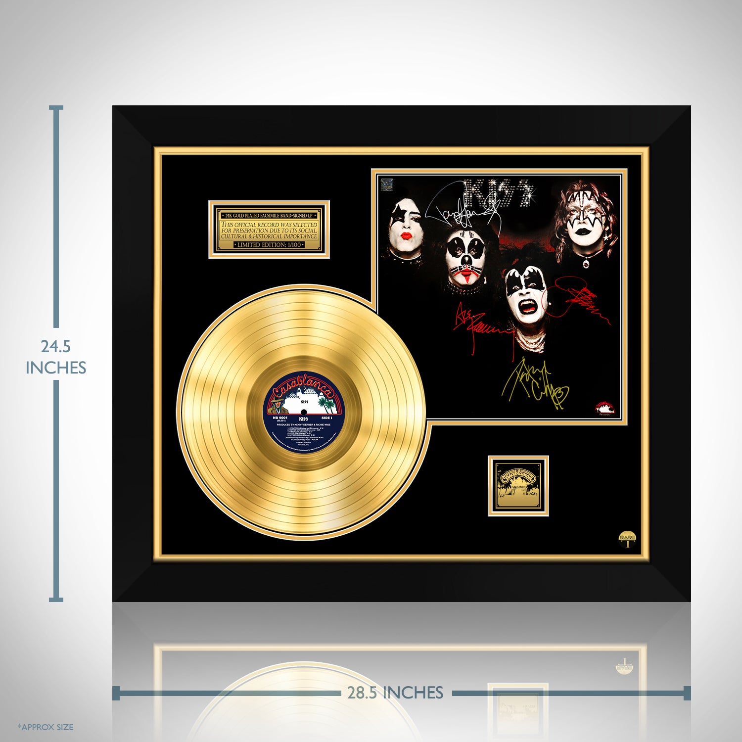 Kiss (1974) Self-titled Gold LP Limited Signature Edition Custom 