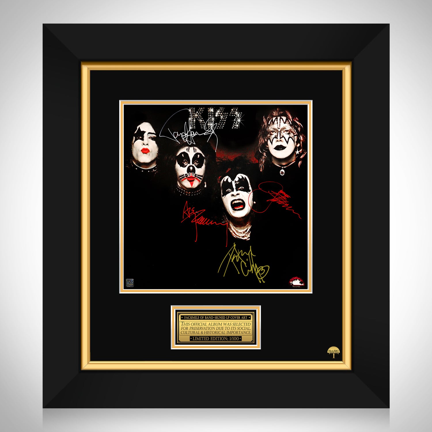 KISS Band Facsimile Autograph 11x14 Canvas Print Wall Art – Score Authentics
