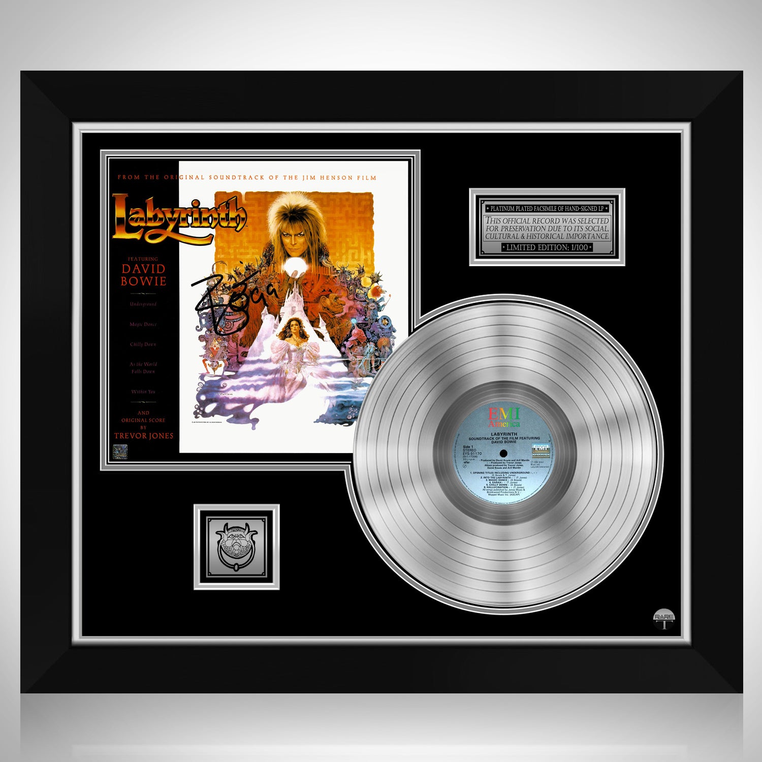 Labyrinth Soundtrack Platinum LP Limited Signature Edition Custom Frame ...