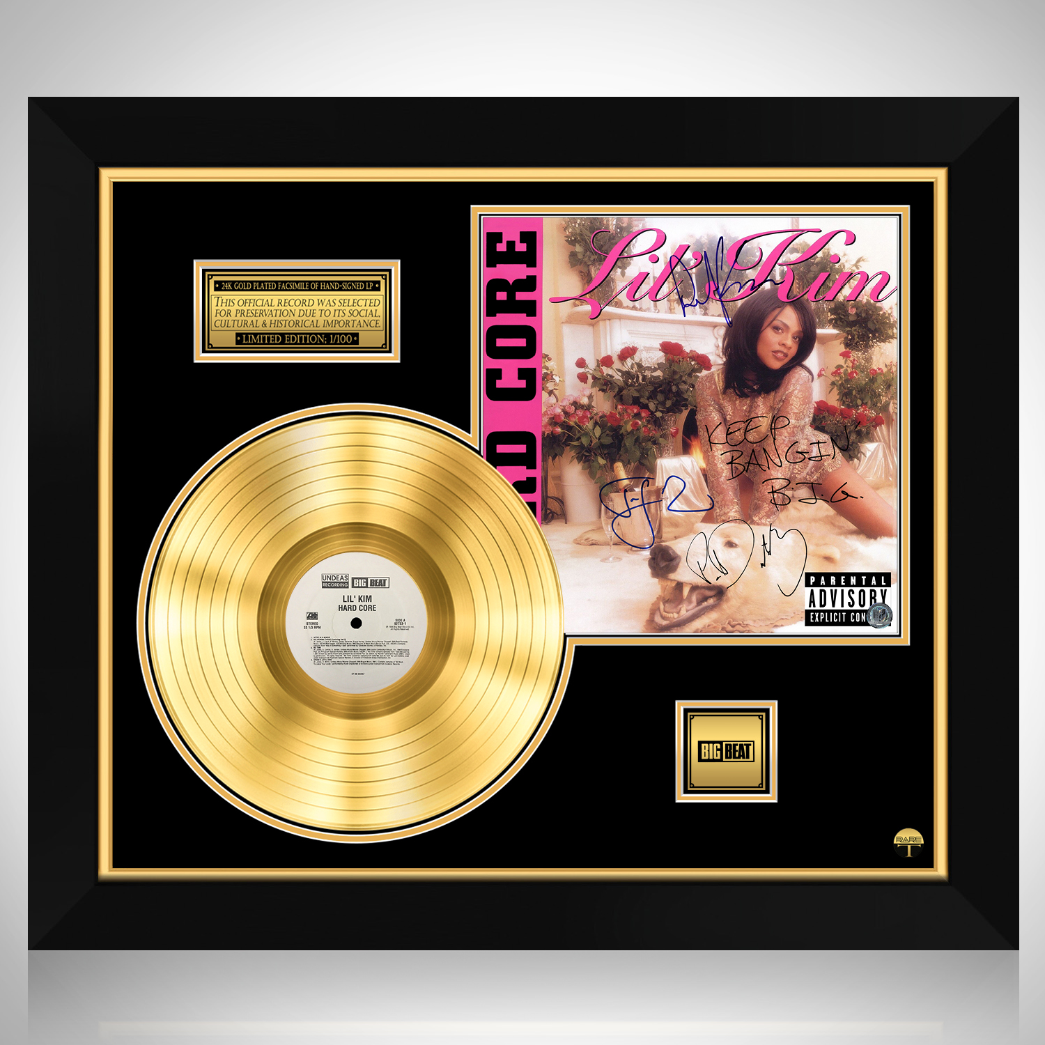 Lil Kim - Hard Core Gold LP Limited Signature Edition Custom Frame 