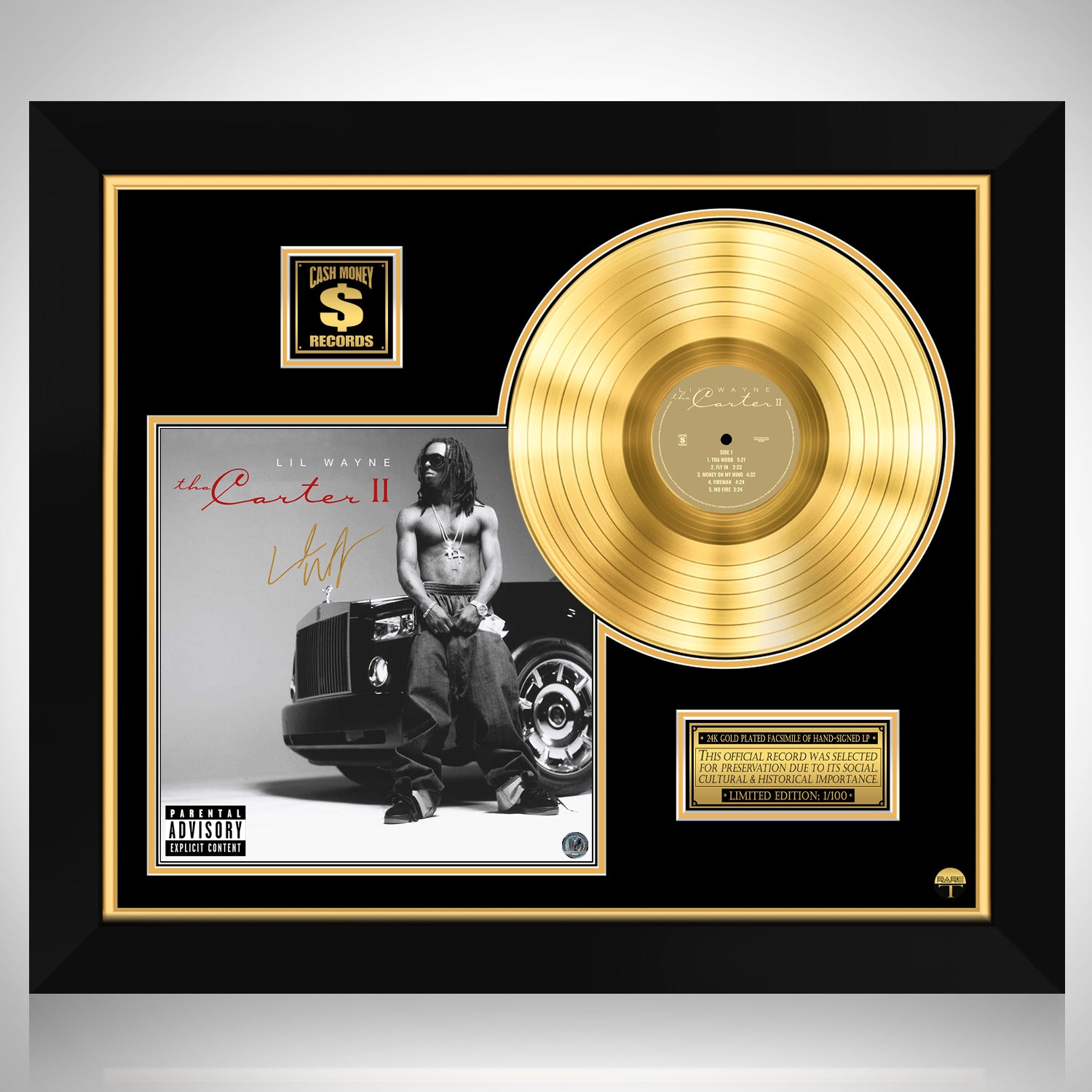 Lil Wayne - Tha Carter 2 Gold LP Limited Signature Edition Custom