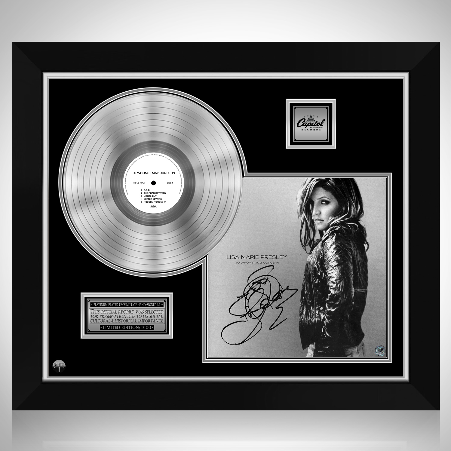 Lisa Marie Presley To Whom It May Concern Platinum LP Limited   LisaMariePresley'ToWhomItMayConcern'PLAT 1 