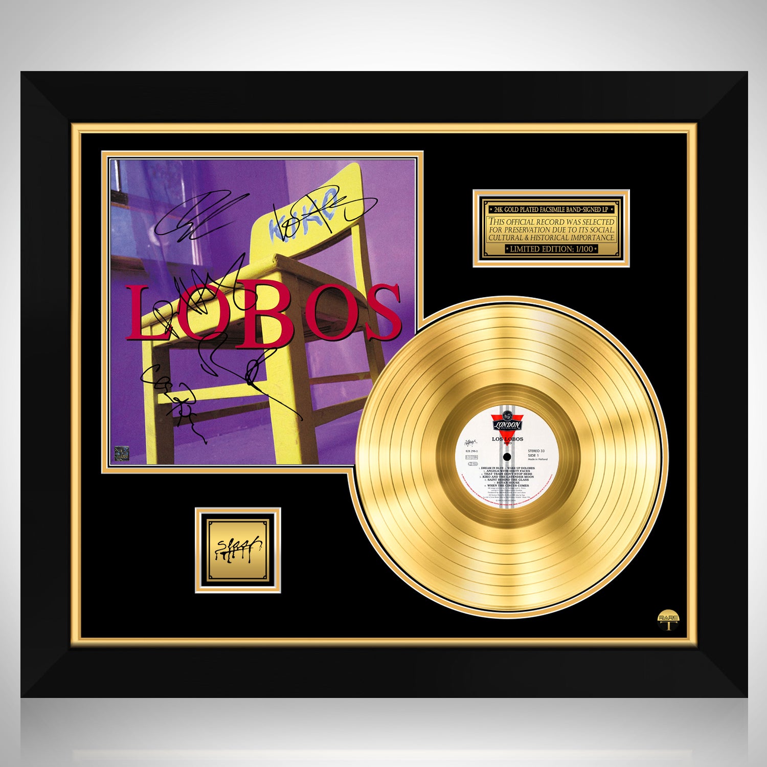 Los Lobos - Kiko Gold LP Limited Signature Edition Custom Frame | RARE-T