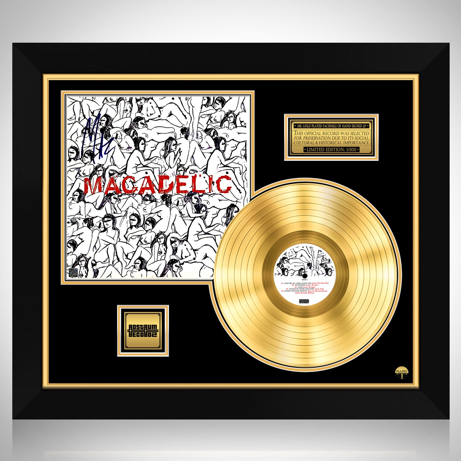 Mac Miller Swimming Gold LP Limited Signature Edition Custom Frame