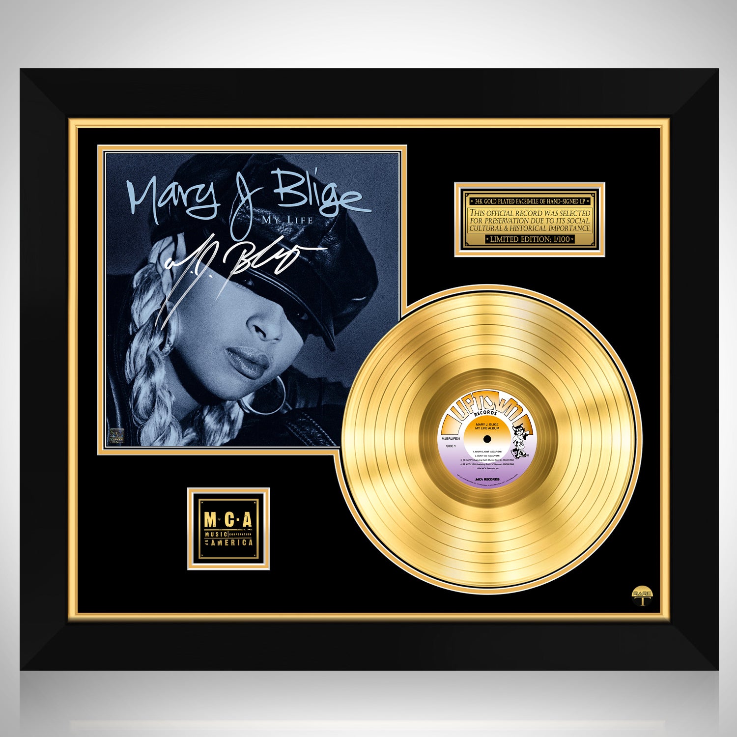 Mary J. Blige My Life Gold LP Limited Signature Edition Custom 