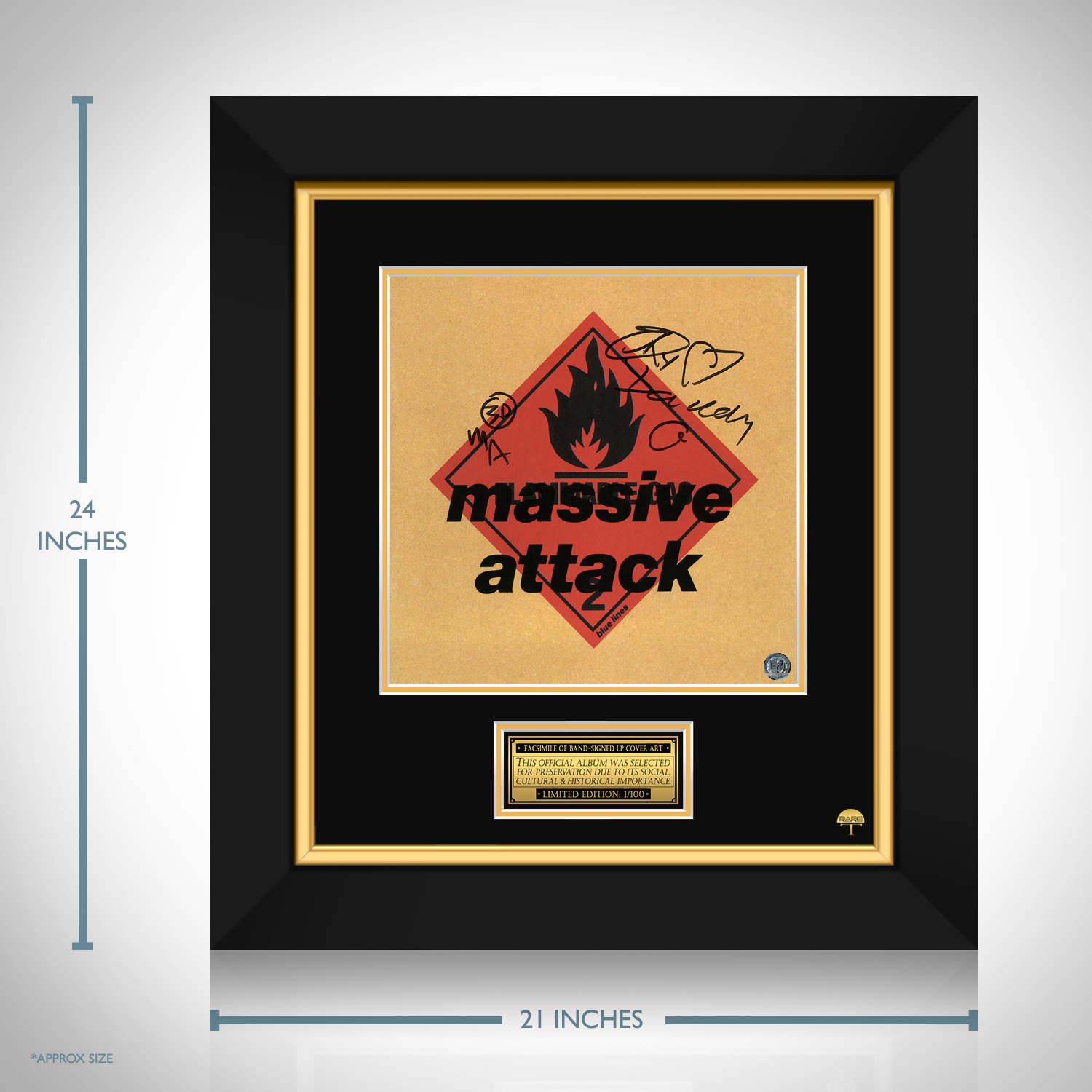 Massive Attack - Blue Lines LP Cover Limited Signature Edition 