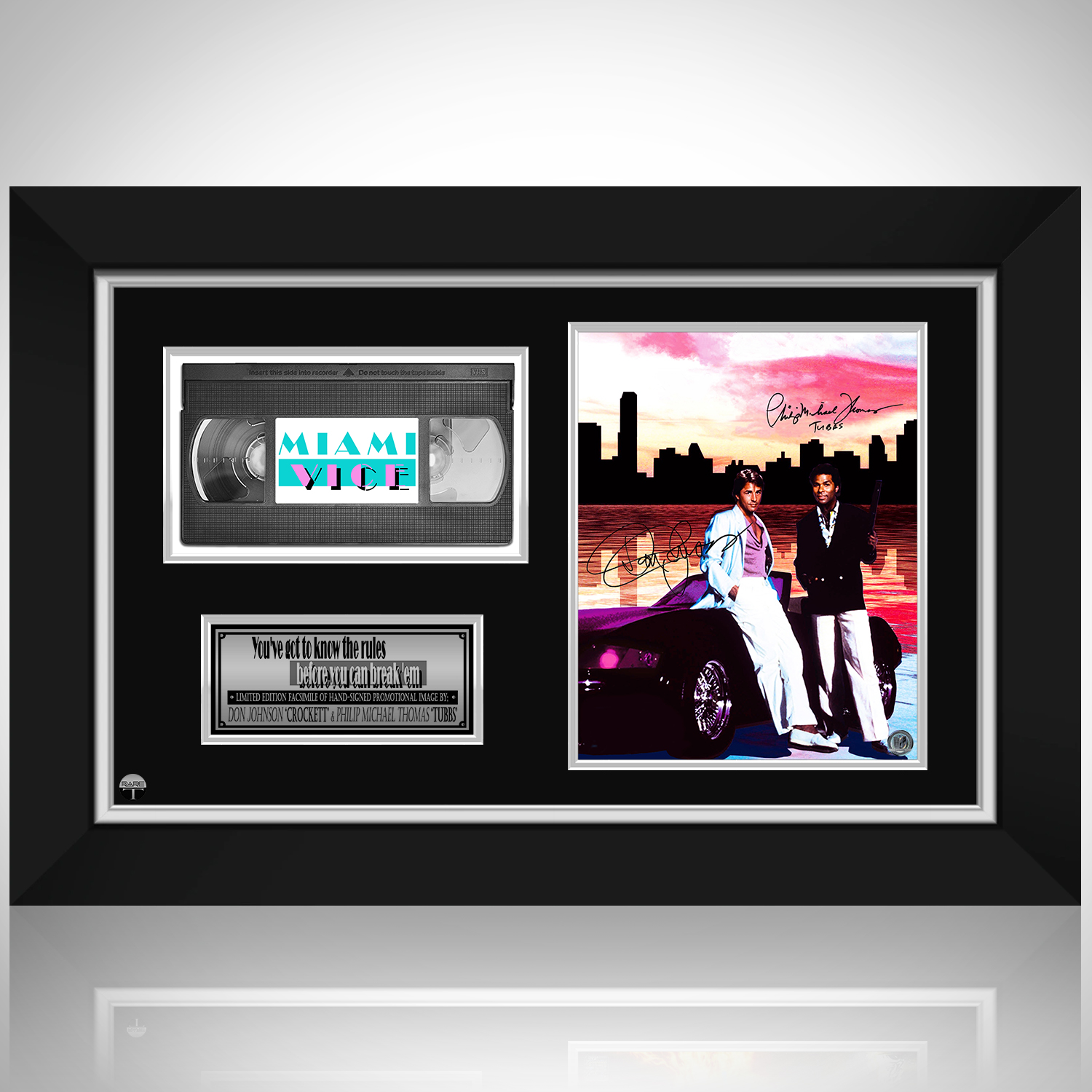 Miami Vice Series Photo u0026 VHS Limited Signature Edition Custom Frame |  RARE-T