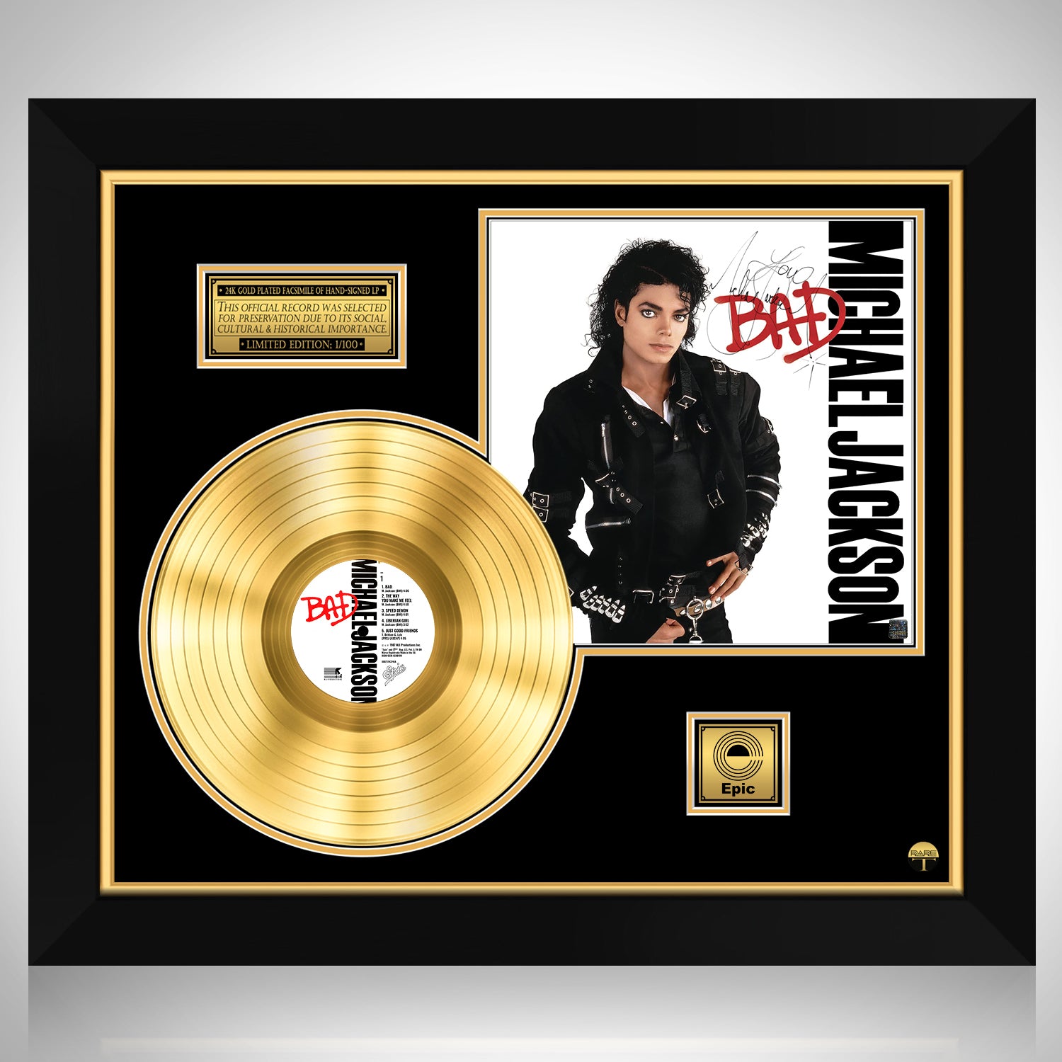 Michael Jackson BAD Special Edition 'Disc D'Or' Gold Award Vintage CD -  MJJCollectors_Store