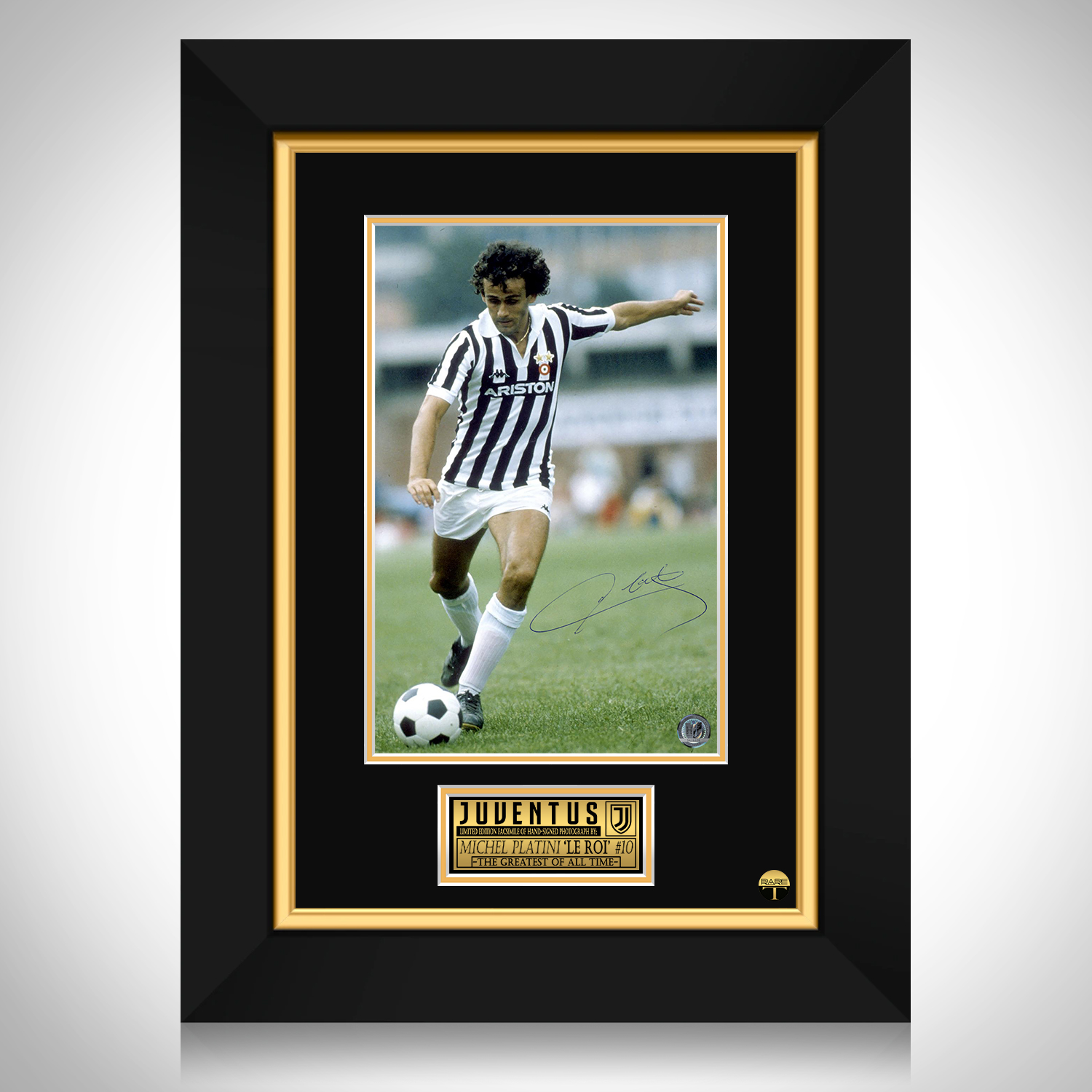 Juventus Michel Platini Photo Limited Signature Edition Custom Frame