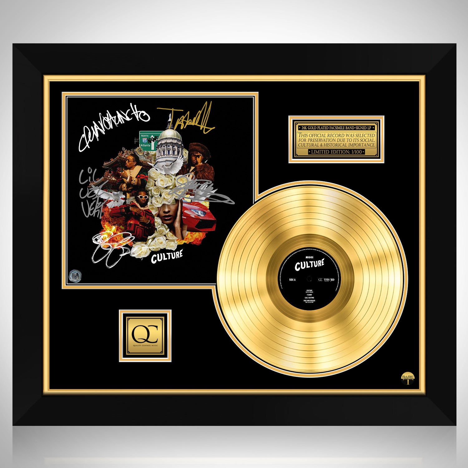 Migos - Culture Gold LP Limited Signature Edition Custom Frame