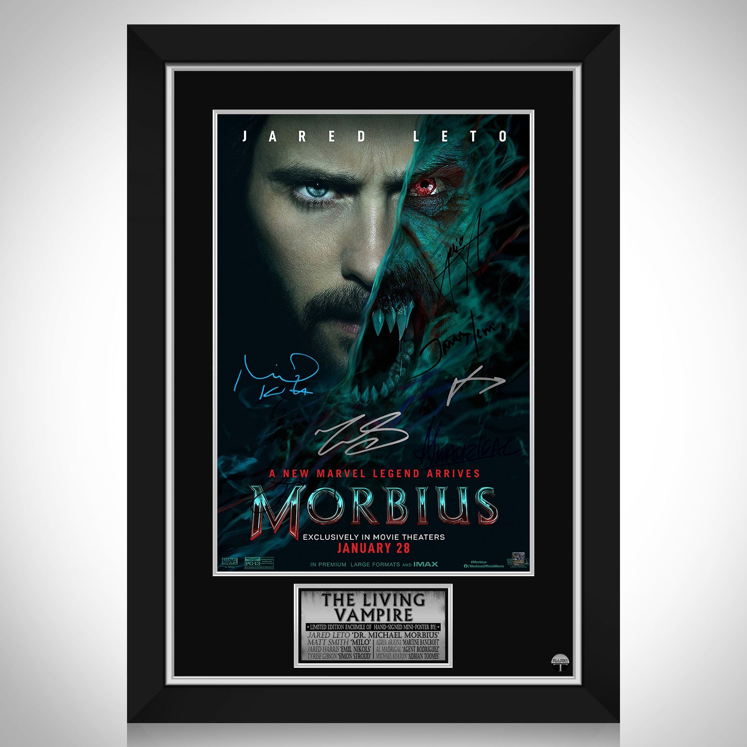 Morbius Mini Poster Limited Signature Edition Custom Frame | RARE-T